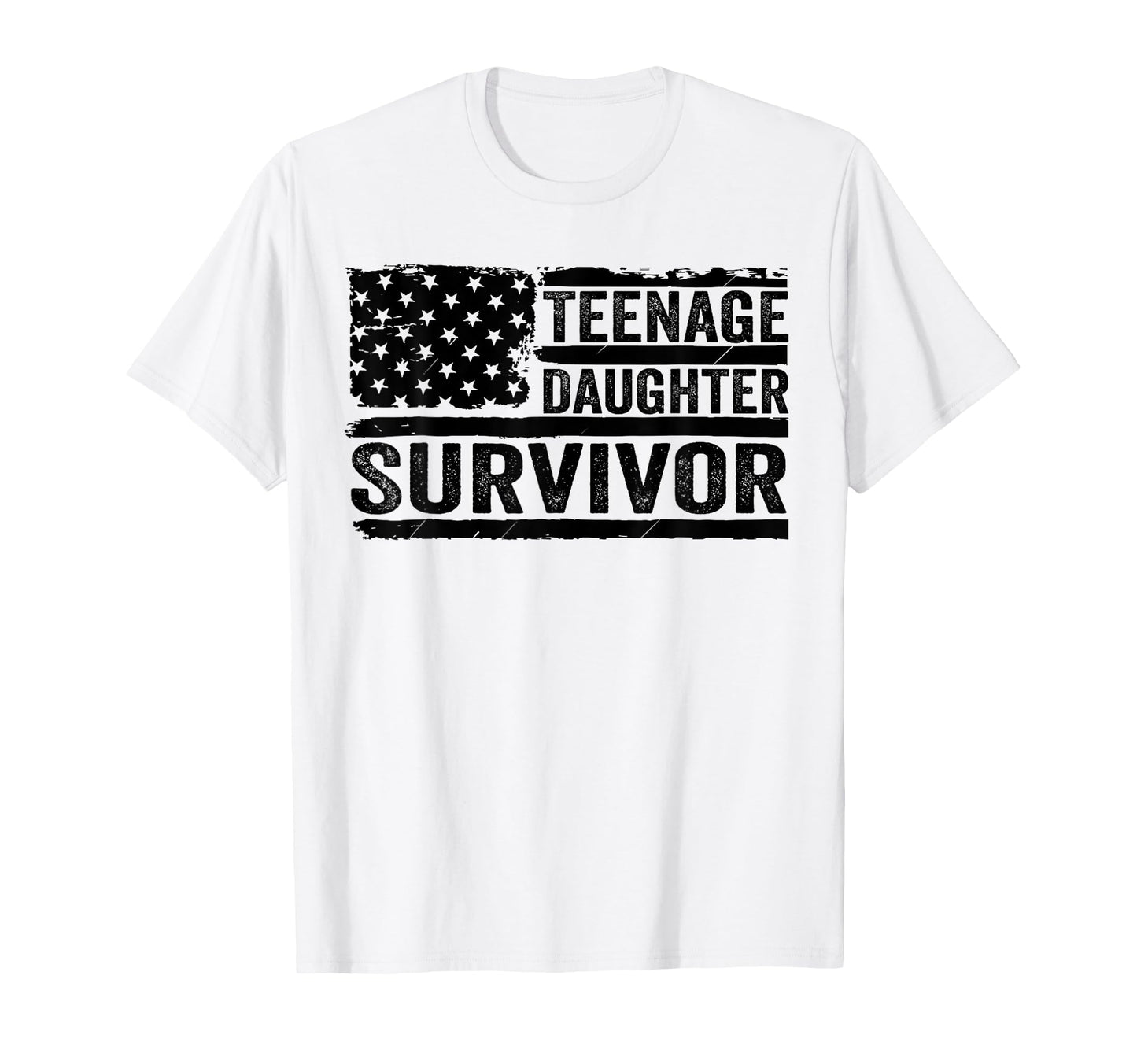 Teenage Daughter Survivor Flag T-Shirt - Aesthetic Graphic for Adults - T-Shirt, Sweatshirt, Hoodie