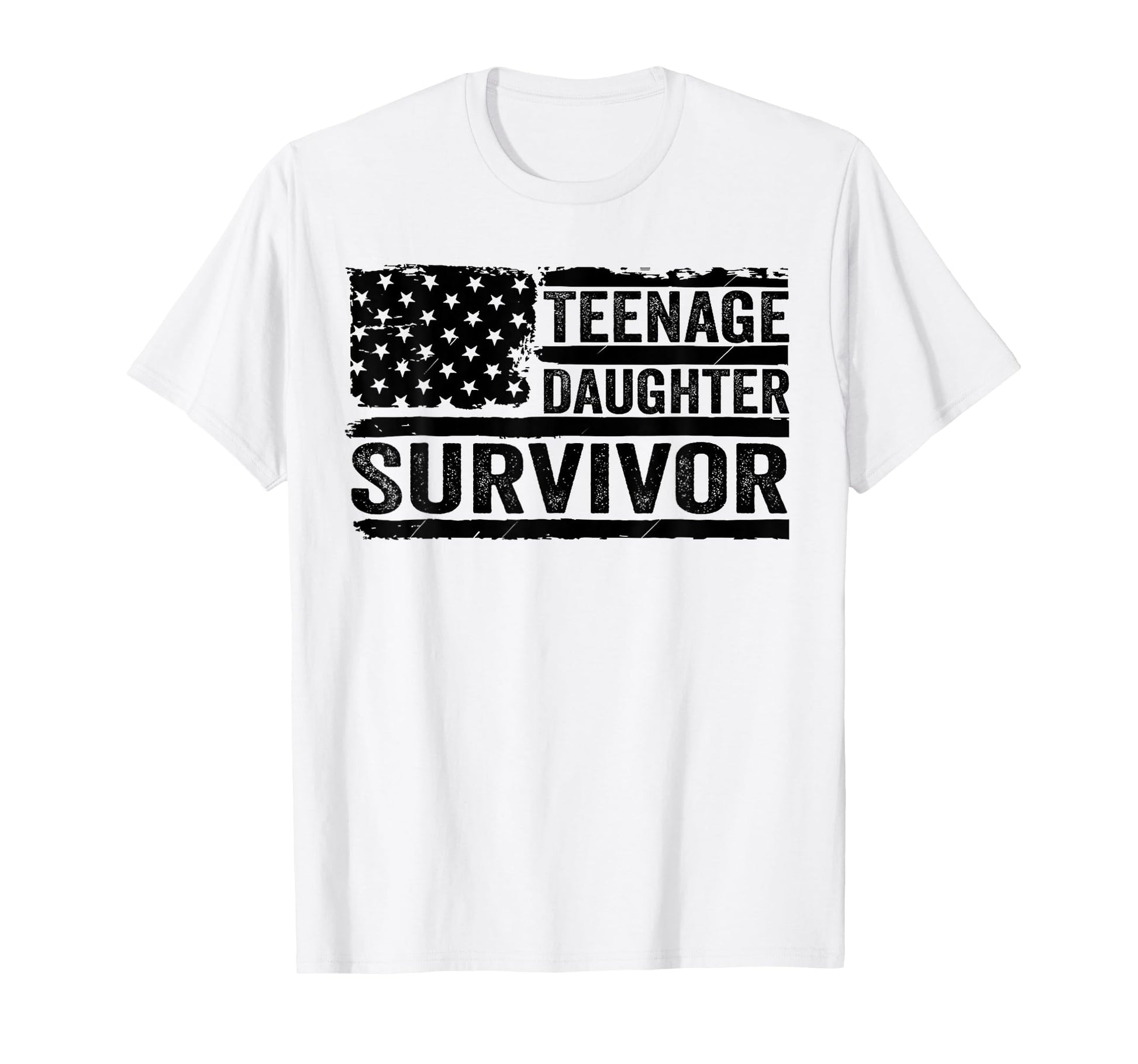 Teenage Daughter Survivor Flag T-Shirt - Aesthetic Graphic for Adults - T-Shirt, Sweatshirt, Hoodie