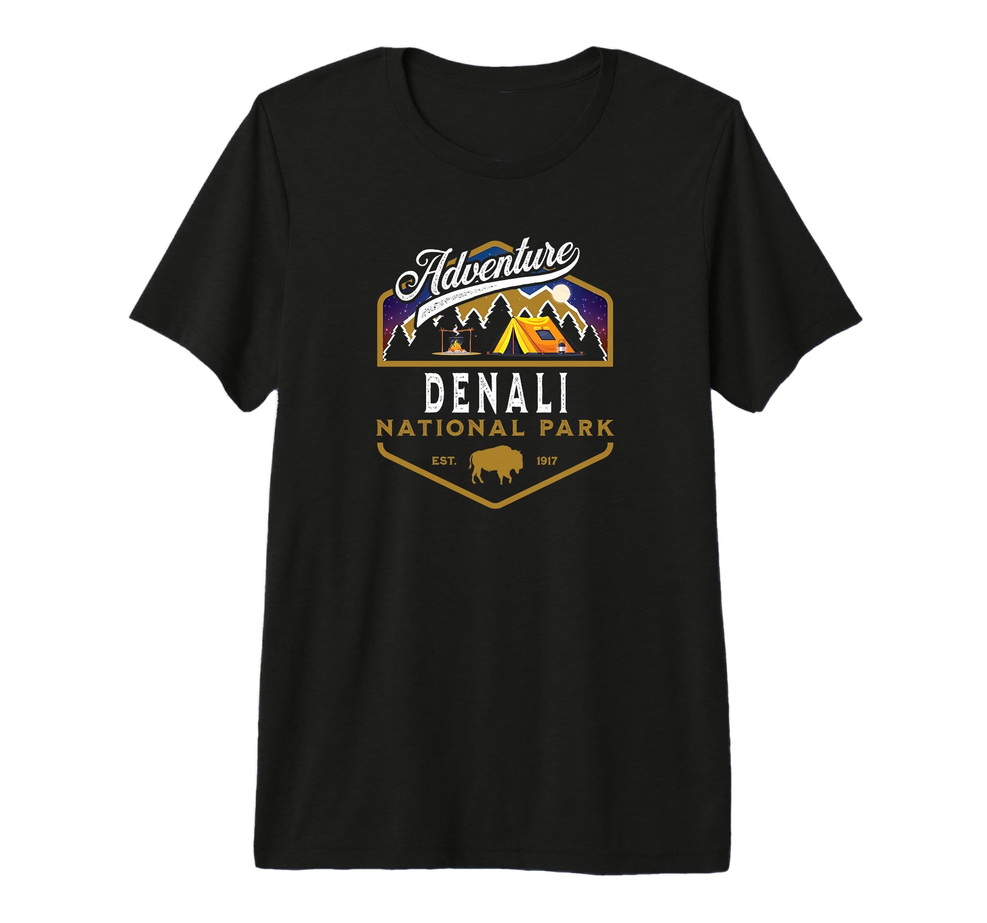 Denali National Park Alaska Usa Hiking T-Shirt - Trendy Graphic Unisex - T-Shirt, Sweatshirt, Hoodie
