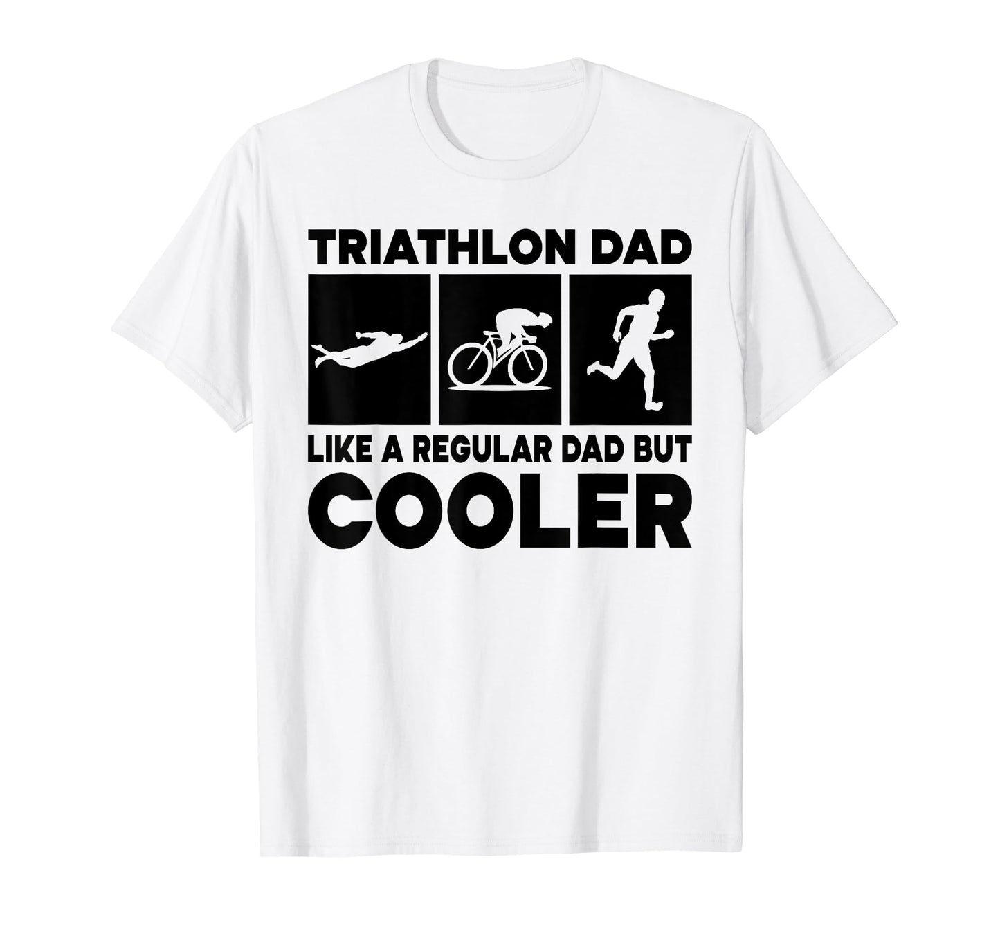 Funny Triathlon Dad Swim Bike Run T-Shirt - Trendy Graphic Unisex - T-Shirt, Sweatshirt, Hoodie