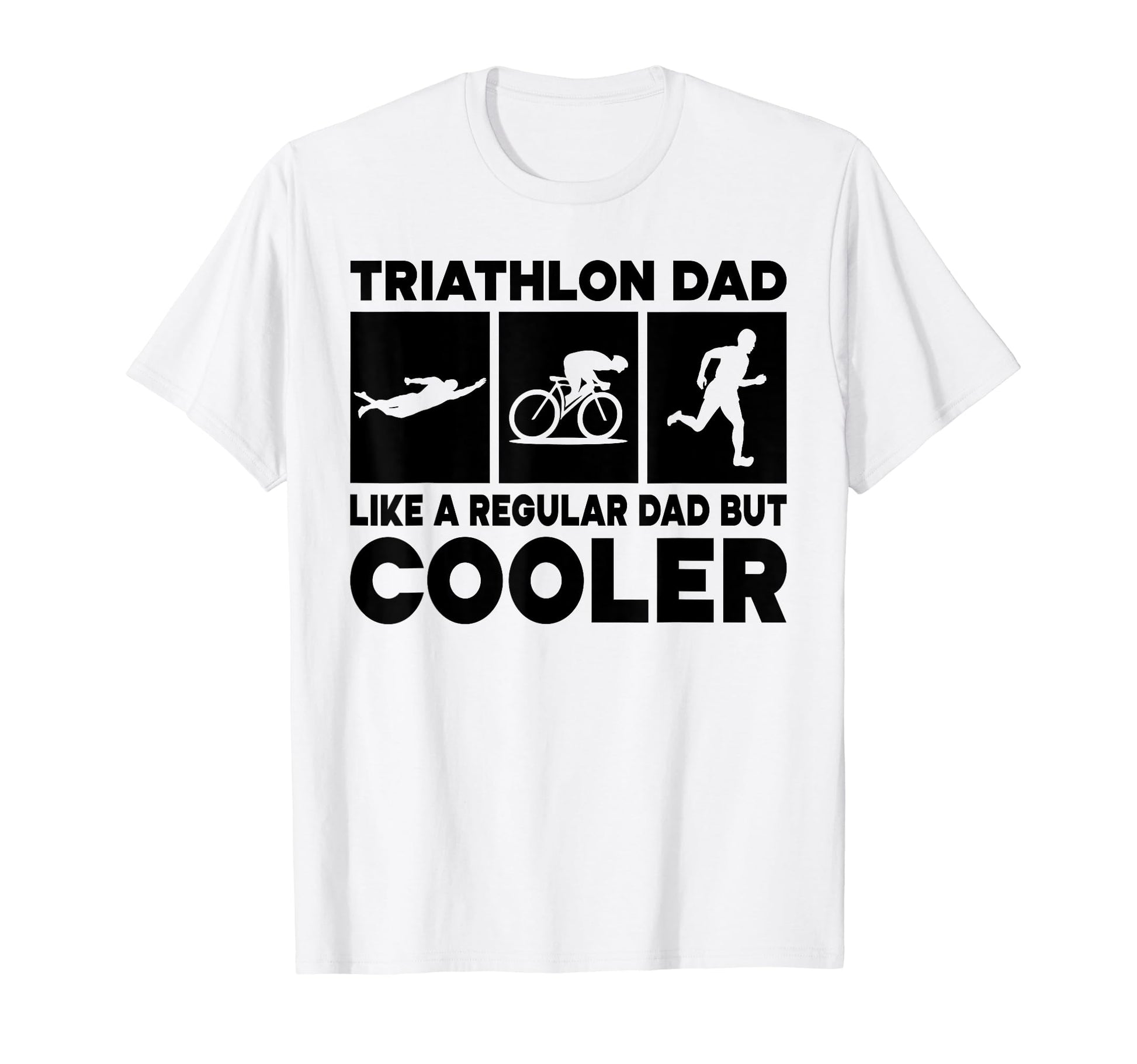 Funny Triathlon Dad Swim Bike Run T-Shirt - Trendy Graphic Unisex - T-Shirt, Sweatshirt, Hoodie