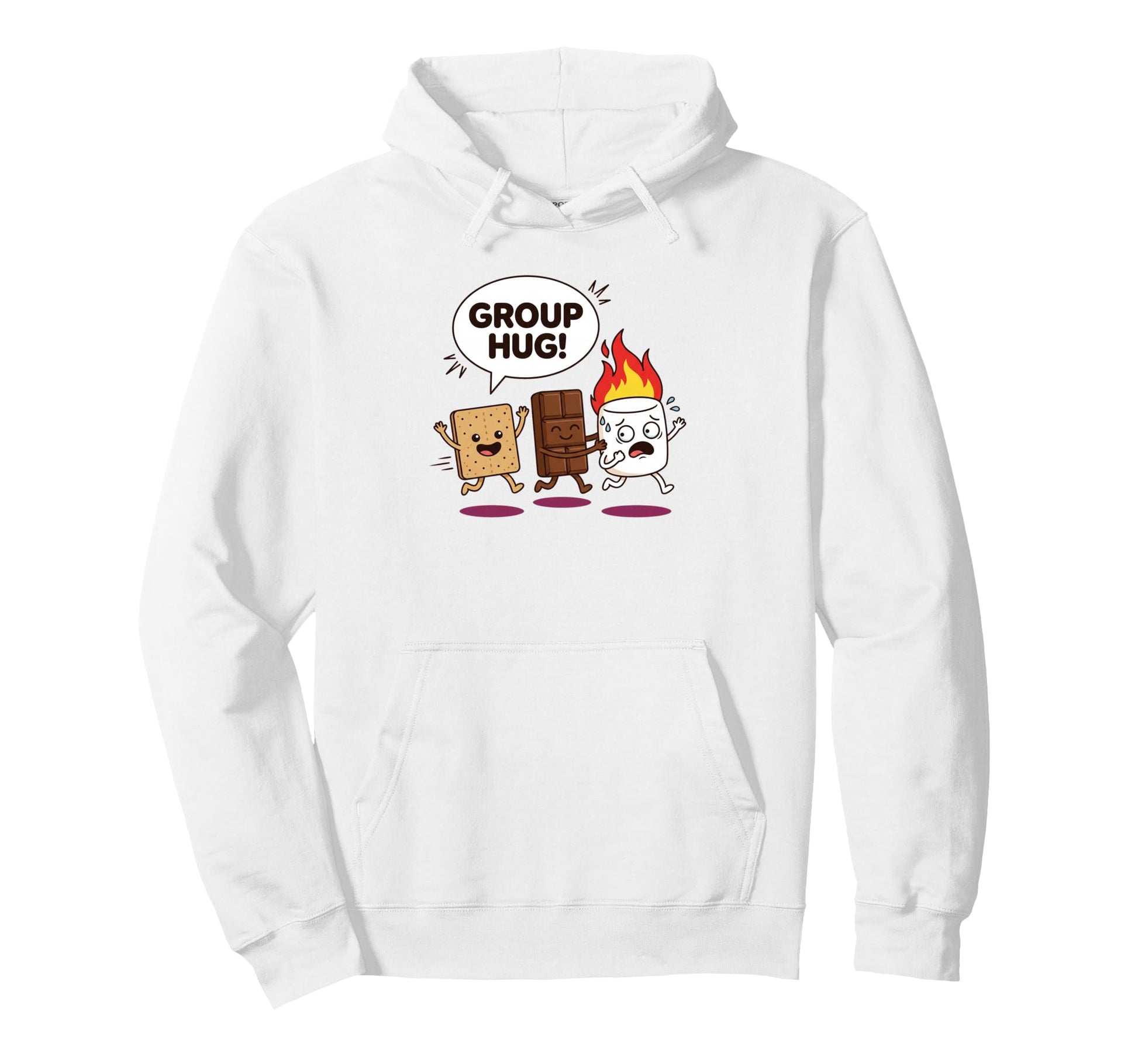 Group Hug Smores Marshmallow Campfire Hoodie - Aesthetic Graphic Men Women - T-Shirt, Sweatshirt, Hoodie