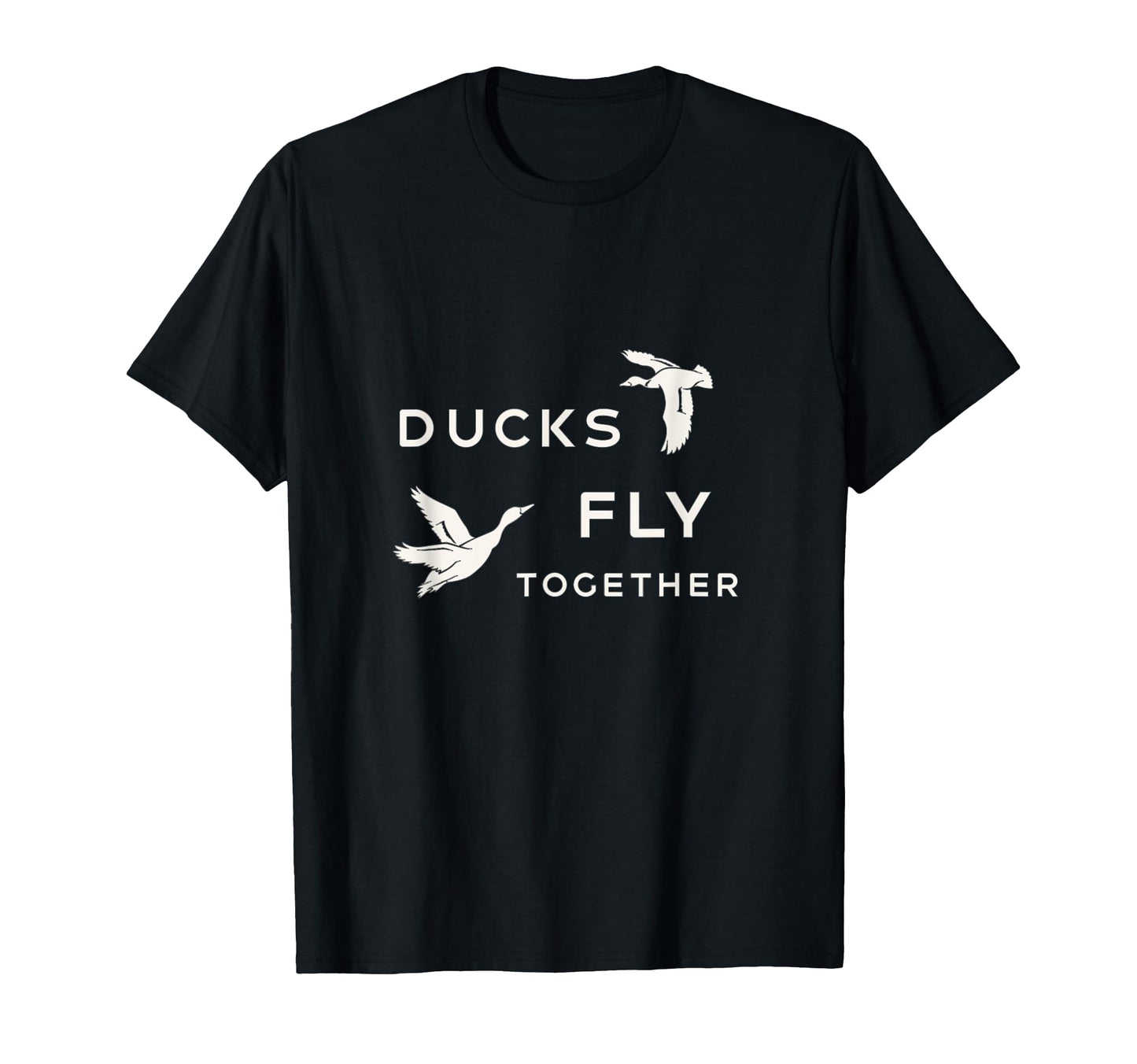 Ducks Fly Together Flying Double Duck T-Shirt - Streetwear Style for Adults - T-Shirt, Sweatshirt, Hoodie