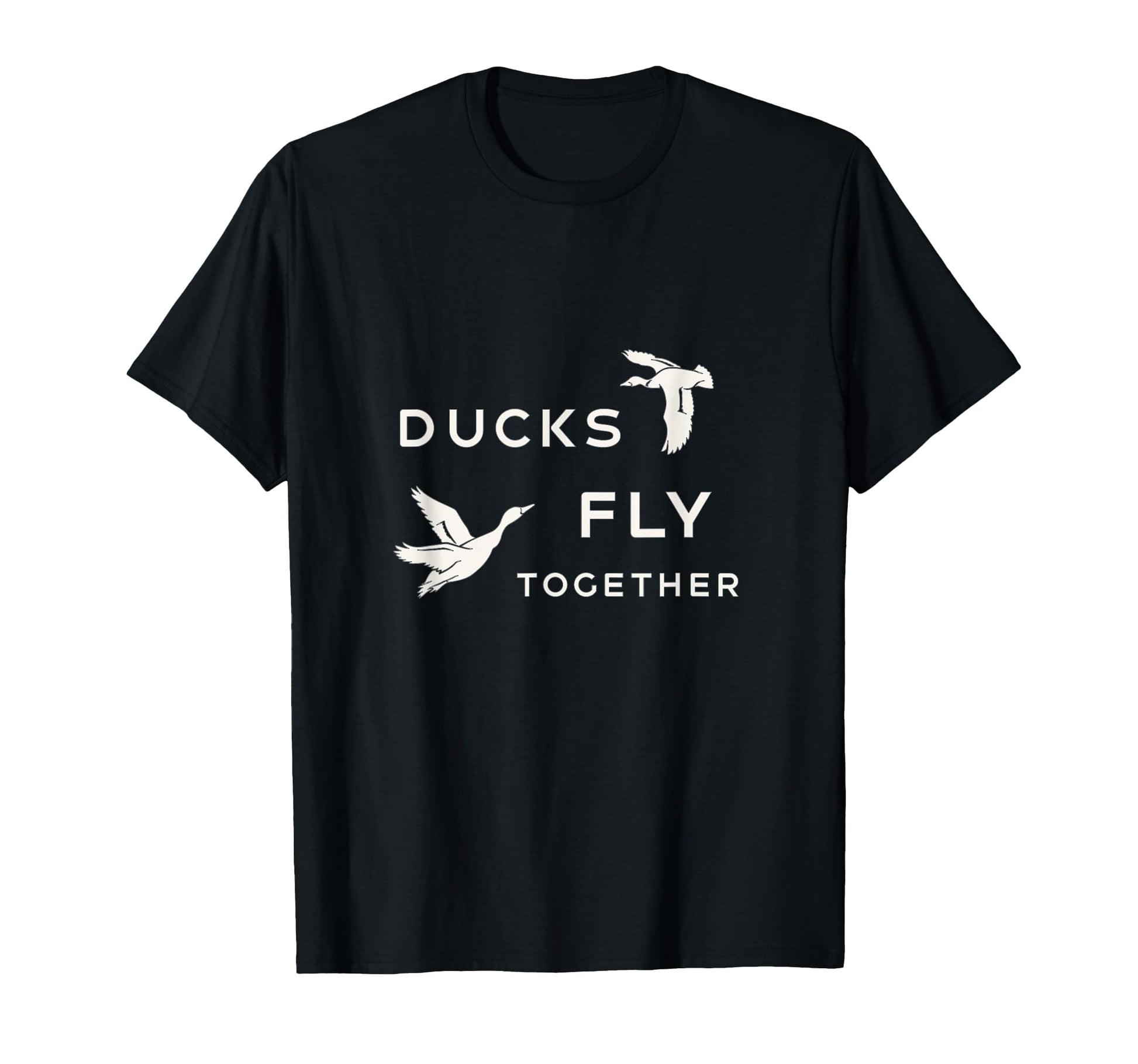 Ducks Fly Together Flying Double Duck T-Shirt - Streetwear Style for Adults - T-Shirt, Sweatshirt, Hoodie