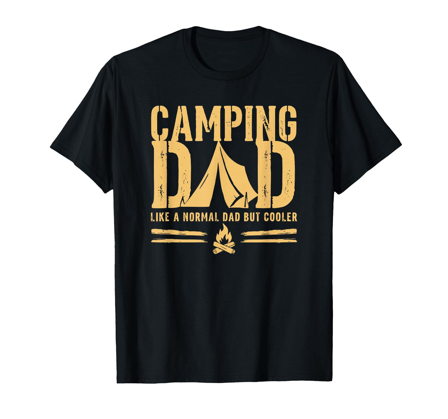Camping Dad Tent Campfire Outdoor T-Shirt - Minimalist Print Men Women - T-Shirt, Sweatshirt, Hoodie