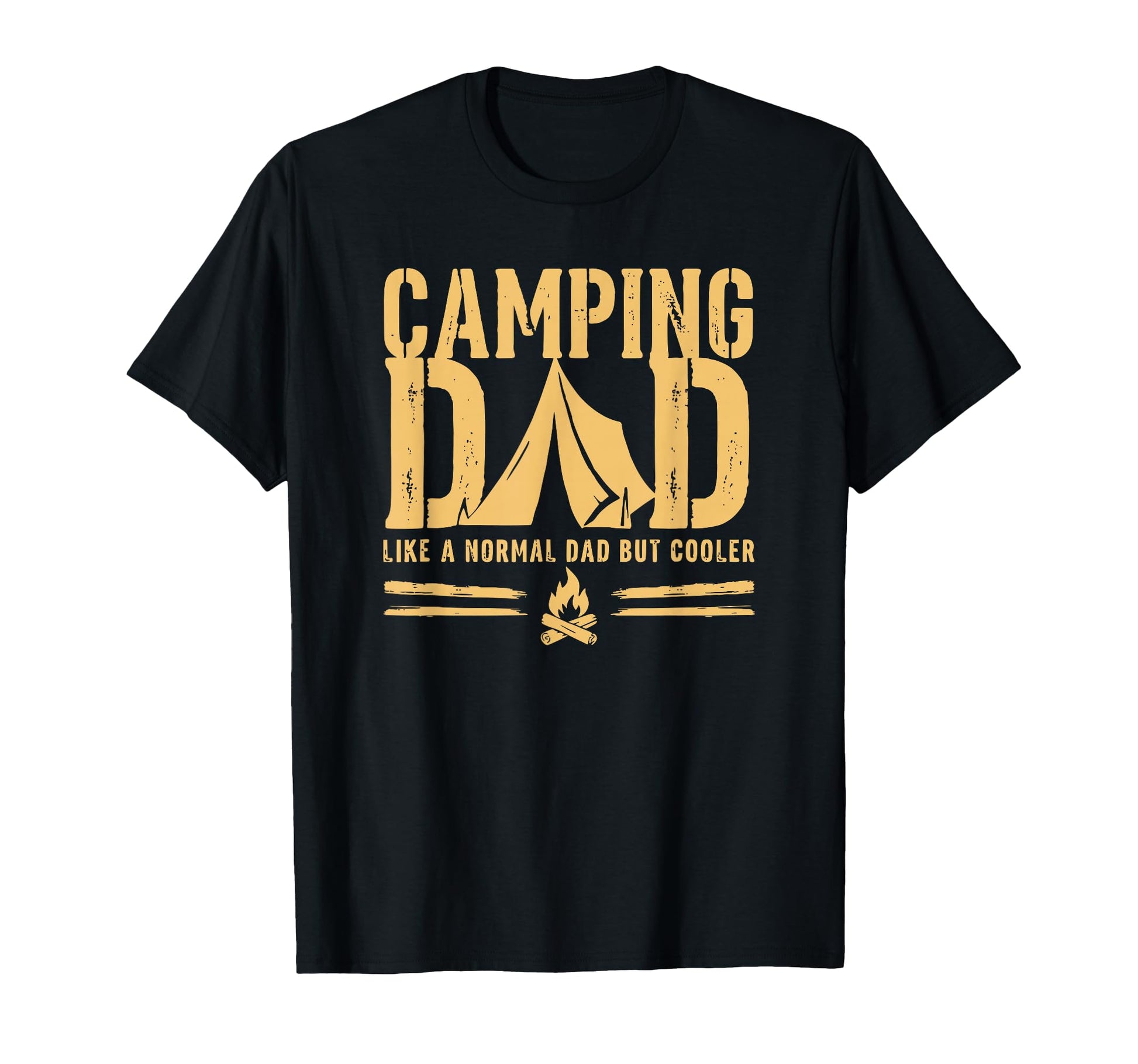 Camping Dad Tent Campfire Outdoor T-Shirt - Minimalist Print Men Women - T-Shirt, Sweatshirt, Hoodie
