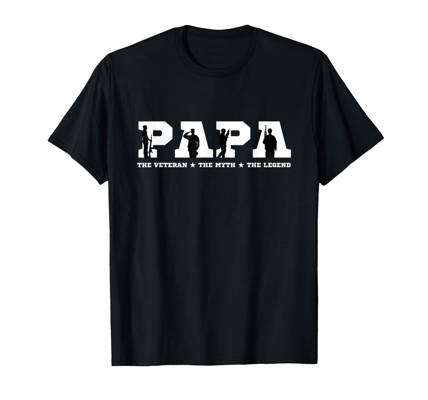 Mens Papa Dad Veteran Myth Legend T-Shirt - Casual Everyday Wear Men Women - T-Shirt, Sweatshirt, Hoodie