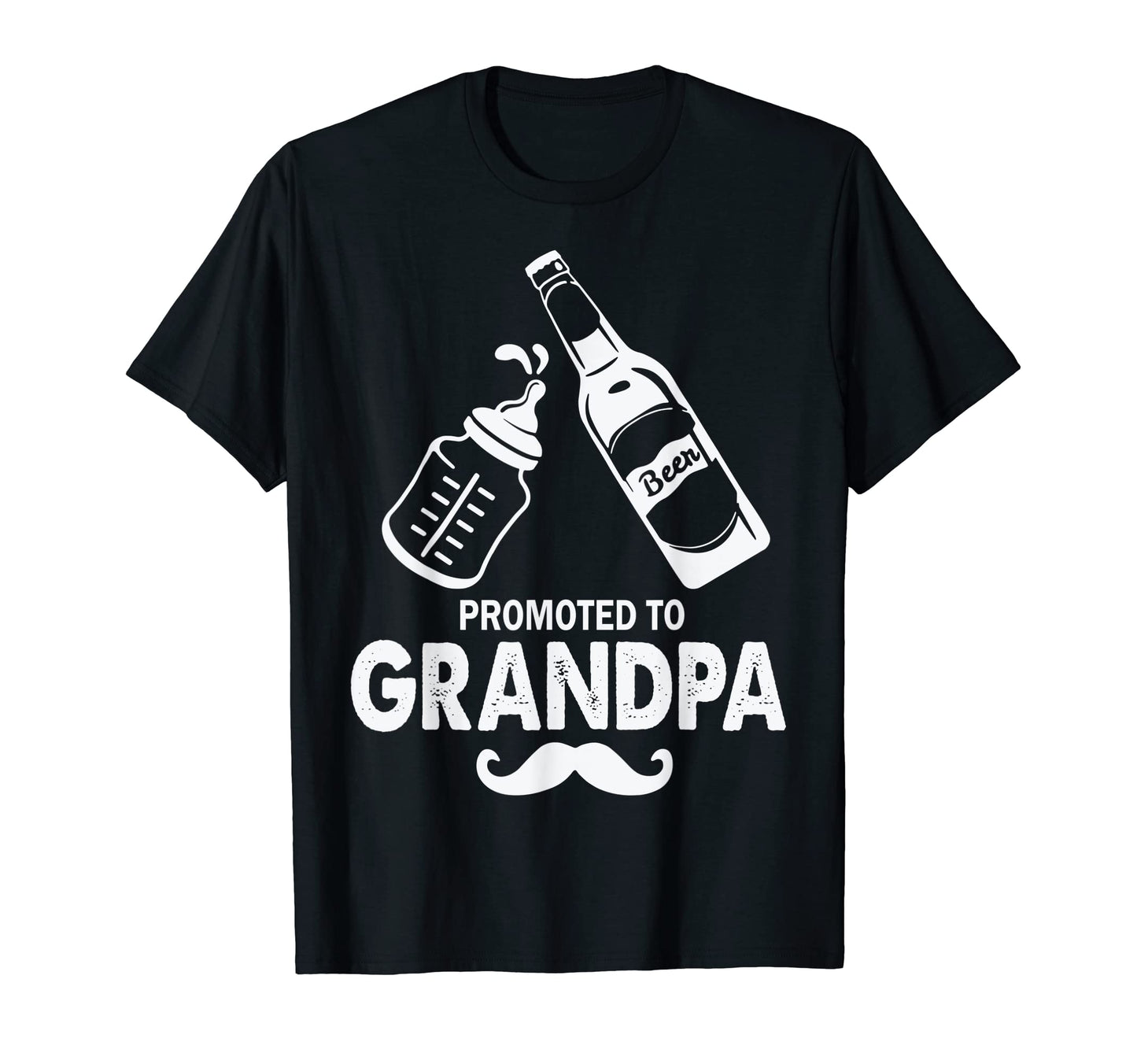 Mens Fathers Day Promoted To Grandpa Milk T-Shirt - Trendy Graphic Unisex - T-Shirt, Sweatshirt, Hoodie