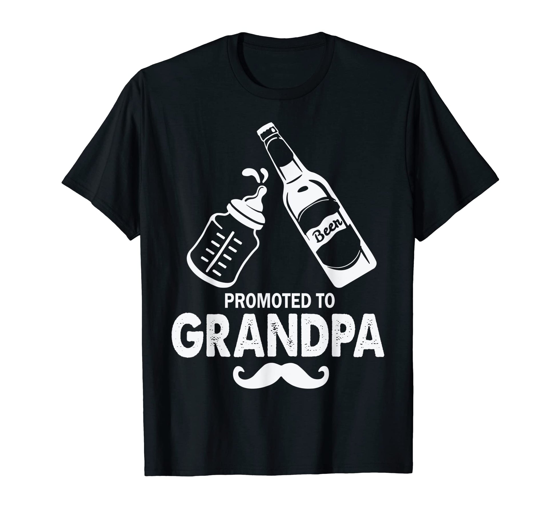 Mens Fathers Day Promoted To Grandpa Milk T-Shirt - Trendy Graphic Unisex - T-Shirt, Sweatshirt, Hoodie