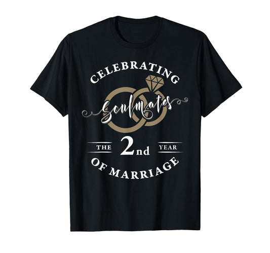2Nd Year Wedding Anniversary 2Nd Marriage T-Shirt - Trendy Graphic Unisex - T-Shirt, Sweatshirt, Hoodie