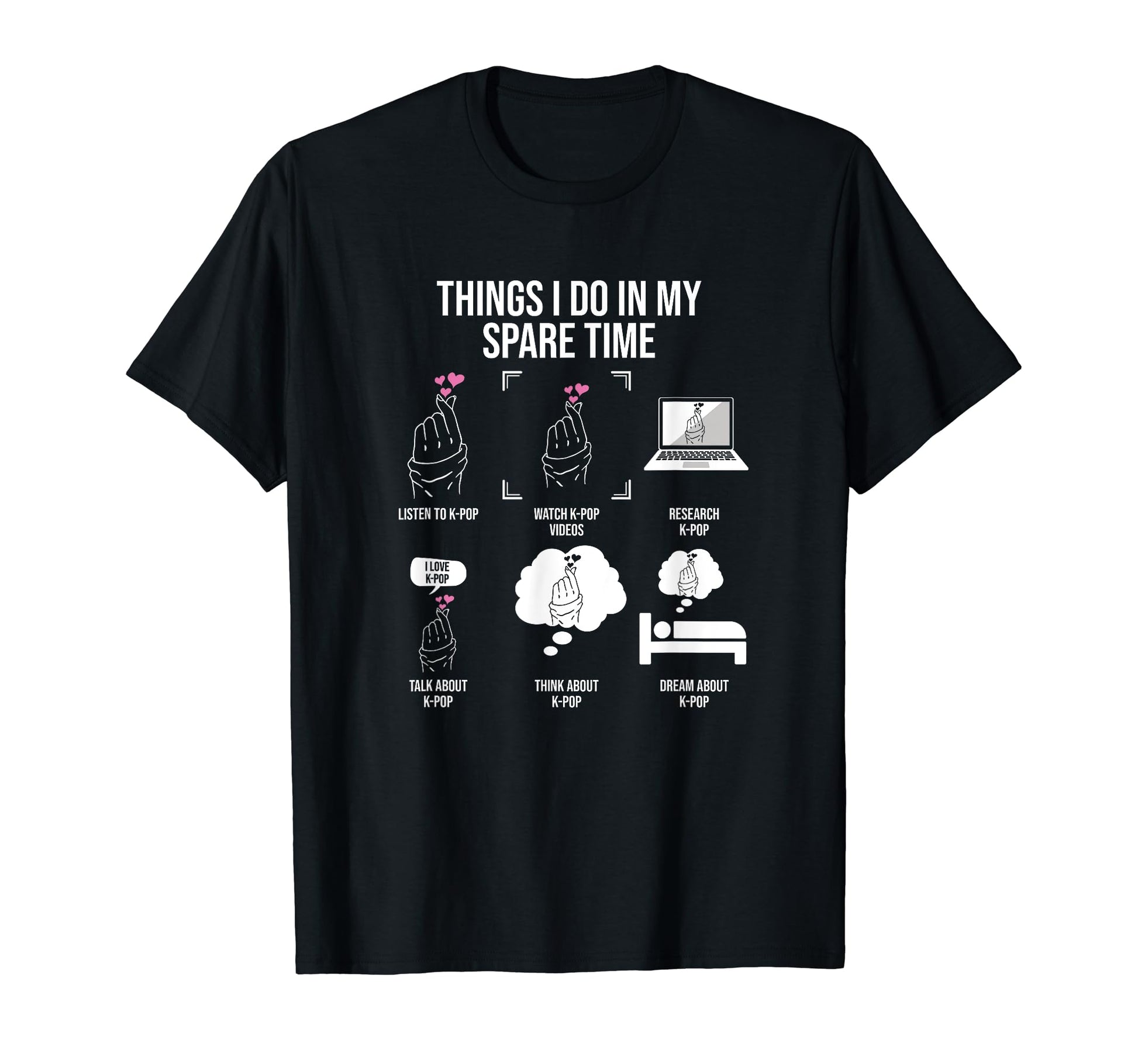 Things I Do My Spare Time Korean T-Shirt - Casual Everyday Wear Men Women - T-Shirt, Sweatshirt, Hoodie