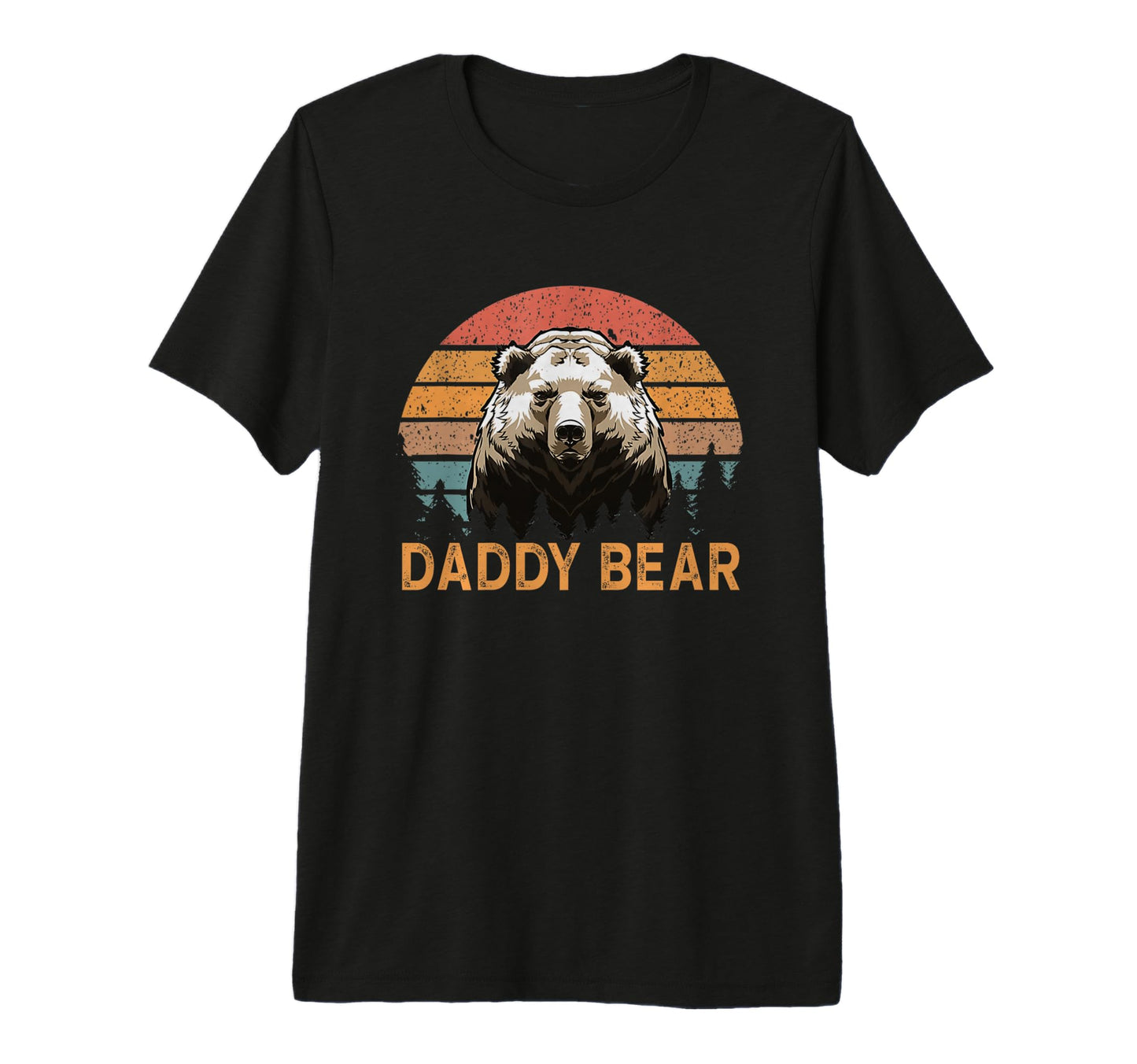 Daddy Bear Sunset Papa Dad Camping T-Shirt - Fun Novelty Design for Adults - T-Shirt, Sweatshirt, Hoodie