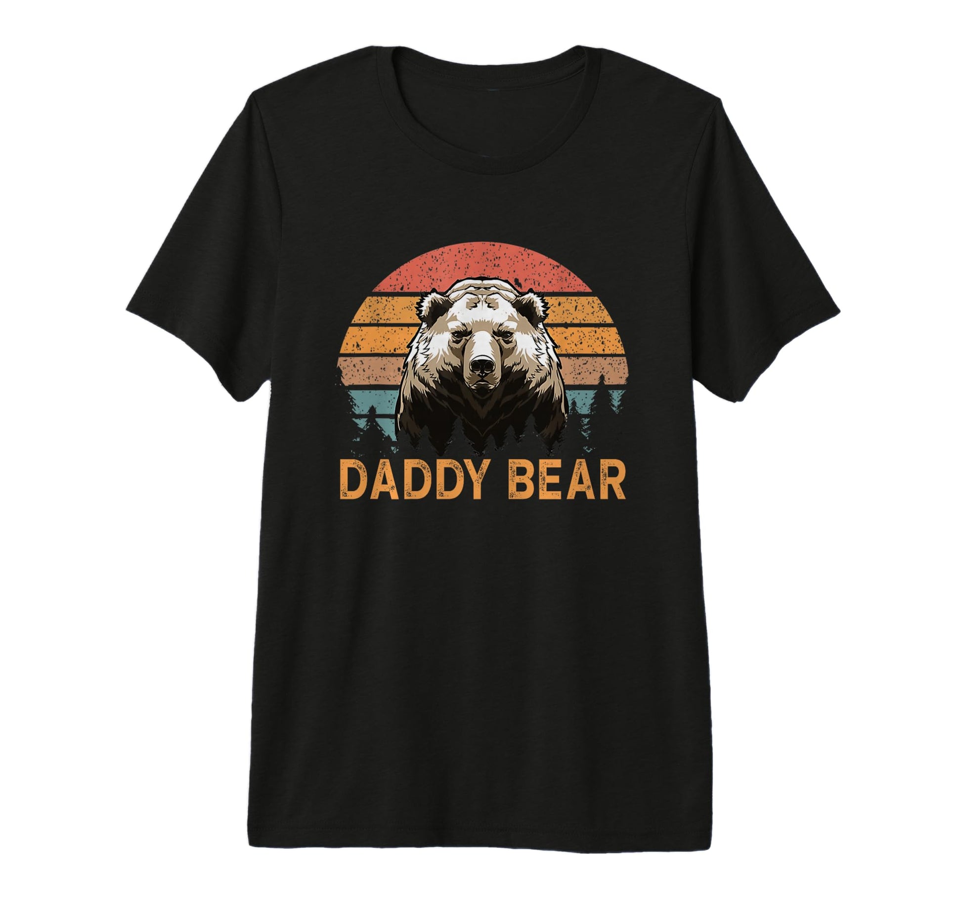 Daddy Bear Sunset Papa Dad Camping T-Shirt - Fun Novelty Design for Adults - T-Shirt, Sweatshirt, Hoodie