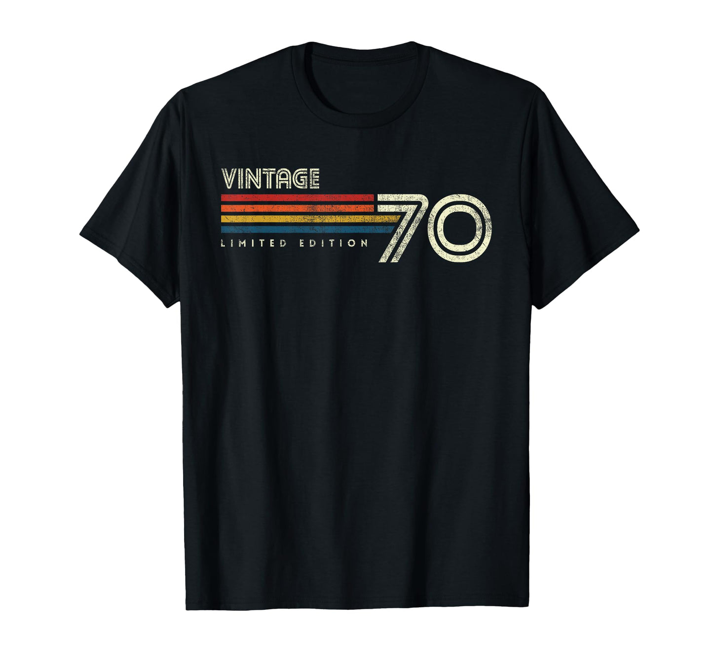 1970 Chest Stripe Birthday T-Shirt - Trendy Graphic Unisex - T-Shirt, Sweatshirt, Hoodie