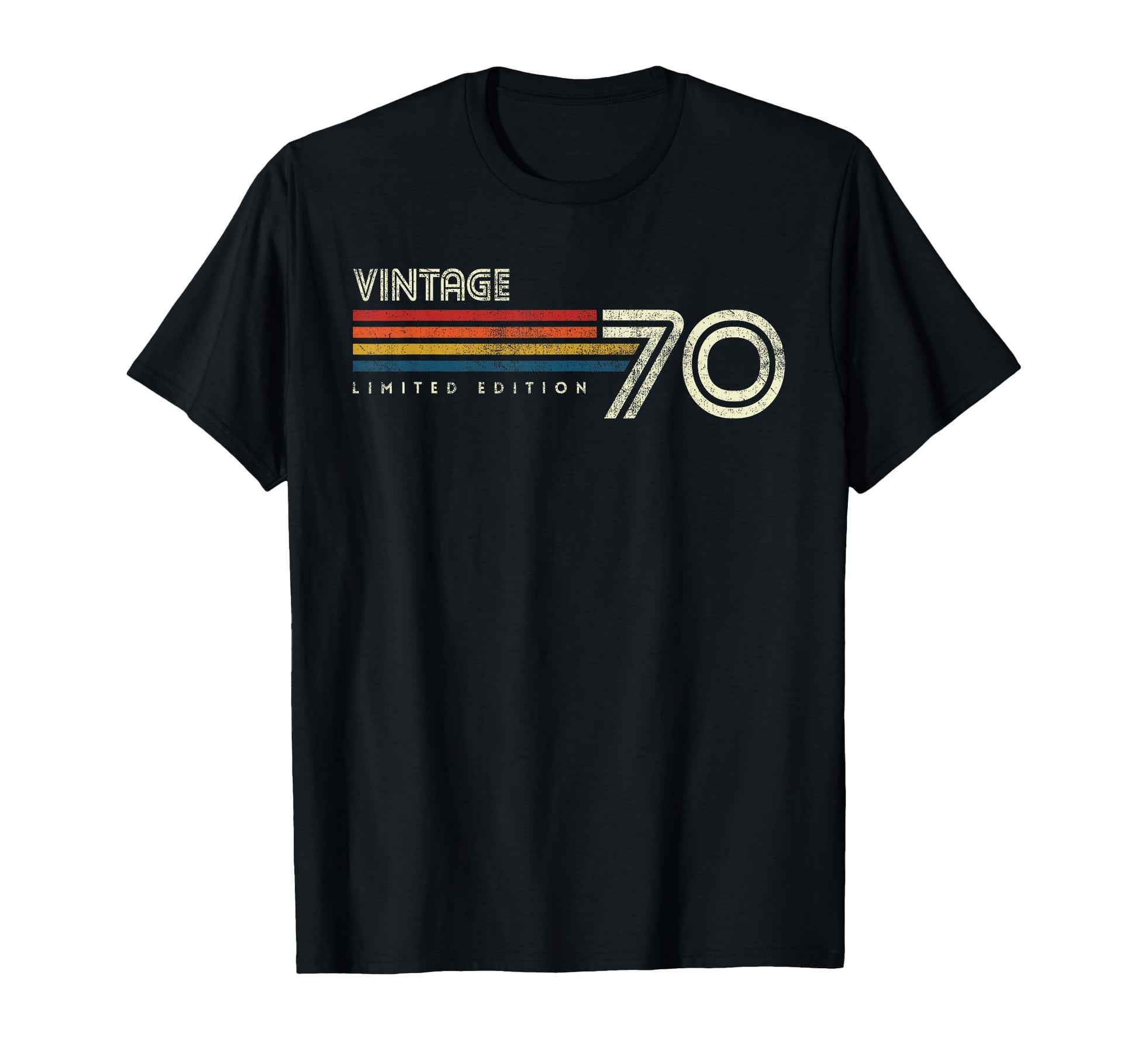 1970 Chest Stripe Birthday T-Shirt - Trendy Graphic Unisex - T-Shirt, Sweatshirt, Hoodie