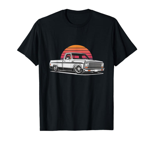 73 87 Mini C10 Truck Slammed Dad Gag Father T-Shirt - Unique Graphic Unisex - T-Shirt, Sweatshirt, Hoodie