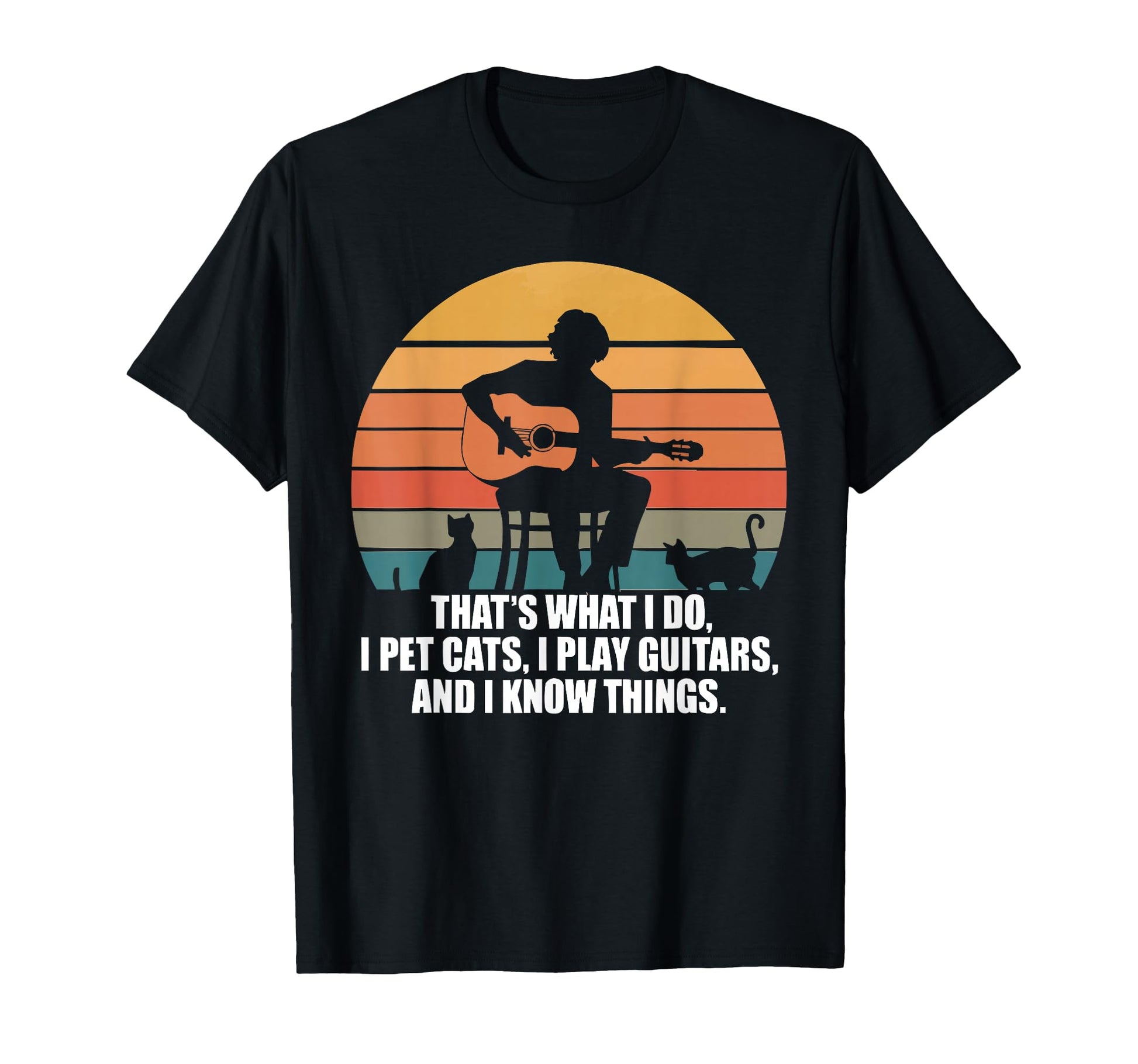 Cat Owner Guitar Player Guitarist T-Shirt - Streetwear Style Men Women - T-Shirt, Sweatshirt, Hoodie