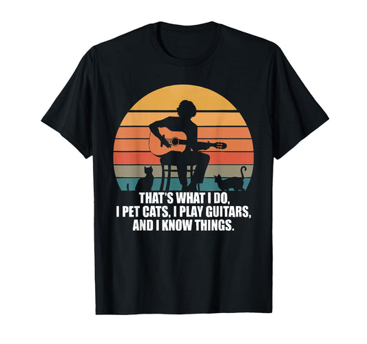Cat Owner Guitar Player Guitarist T-Shirt - Streetwear Style Men Women - T-Shirt, Sweatshirt, Hoodie