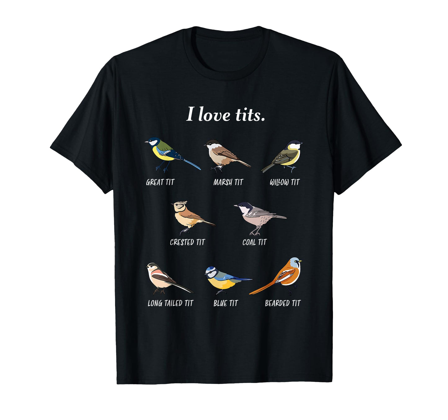 Birdwatching Bird Lover Gift I Love T-Shirt - Minimalist Print for Adults - T-Shirt, Sweatshirt, Hoodie
