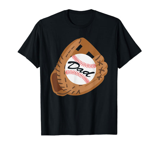 Baseball Dad Fathers Day T-Shirt - Minimalist Print Men Women - T-Shirt, Sweatshirt, Hoodie