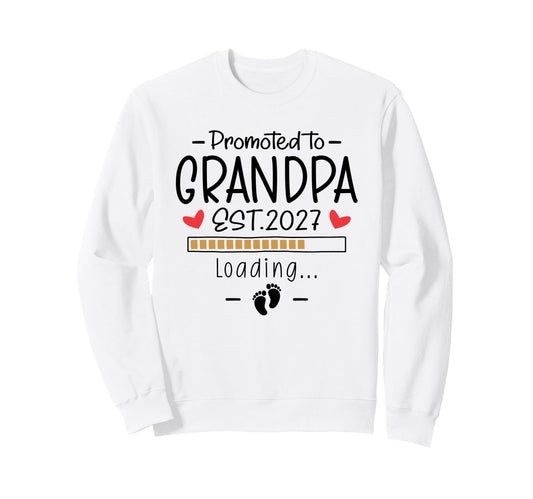 1St Time Grandpa Announcement Sweatshirt - Custom Art Print Men Women - T-Shirt, Sweatshirt, Hoodie