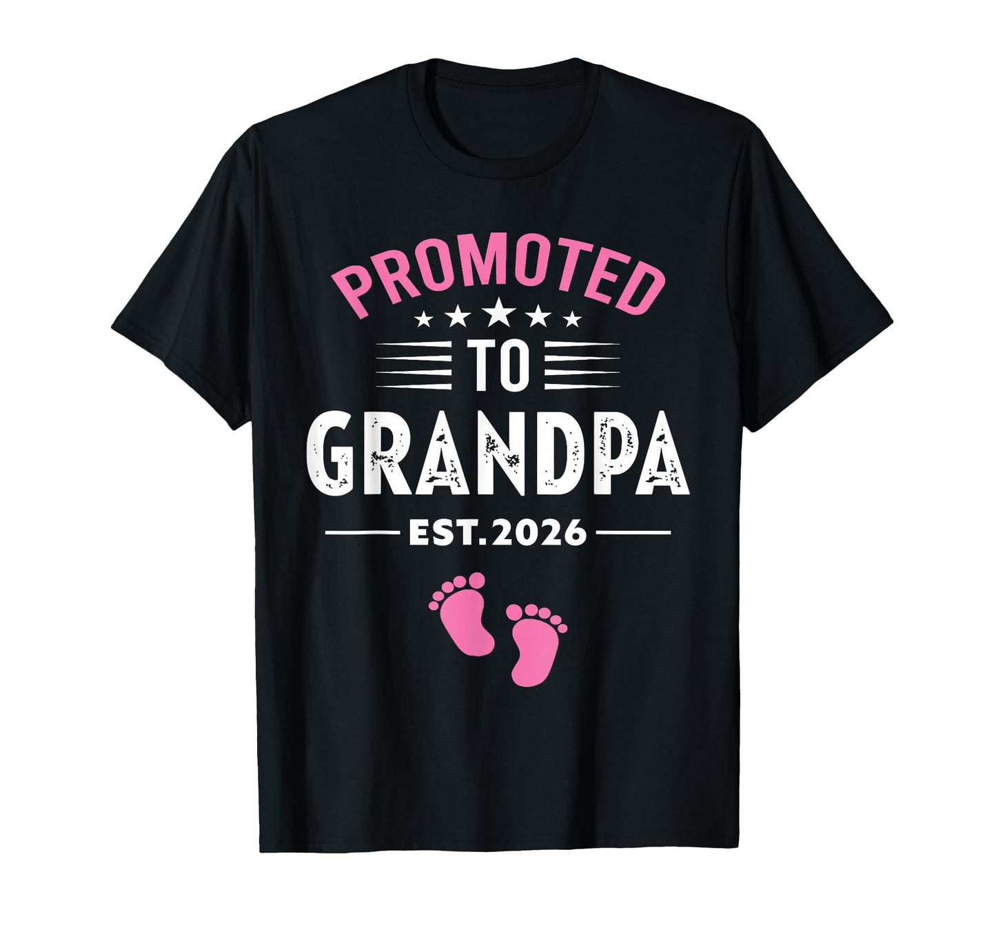 New Grandpa 2026 Promoted To Grandpa Est T-Shirt - Custom Art Print Unisex - T-Shirt, Sweatshirt, Hoodie