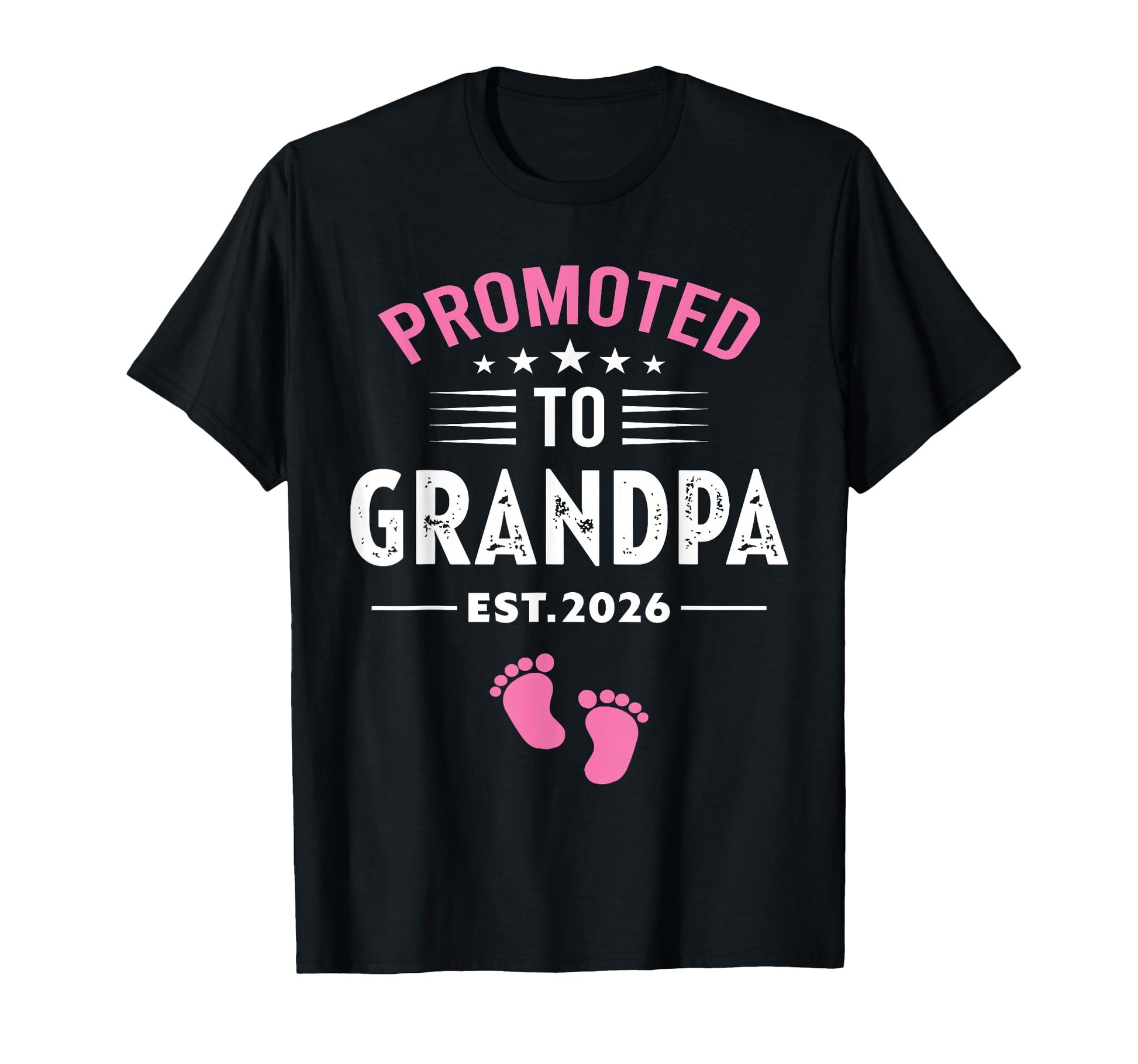 New Grandpa 2026 Promoted To Grandpa Est T-Shirt - Custom Art Print Unisex - T-Shirt, Sweatshirt, Hoodie