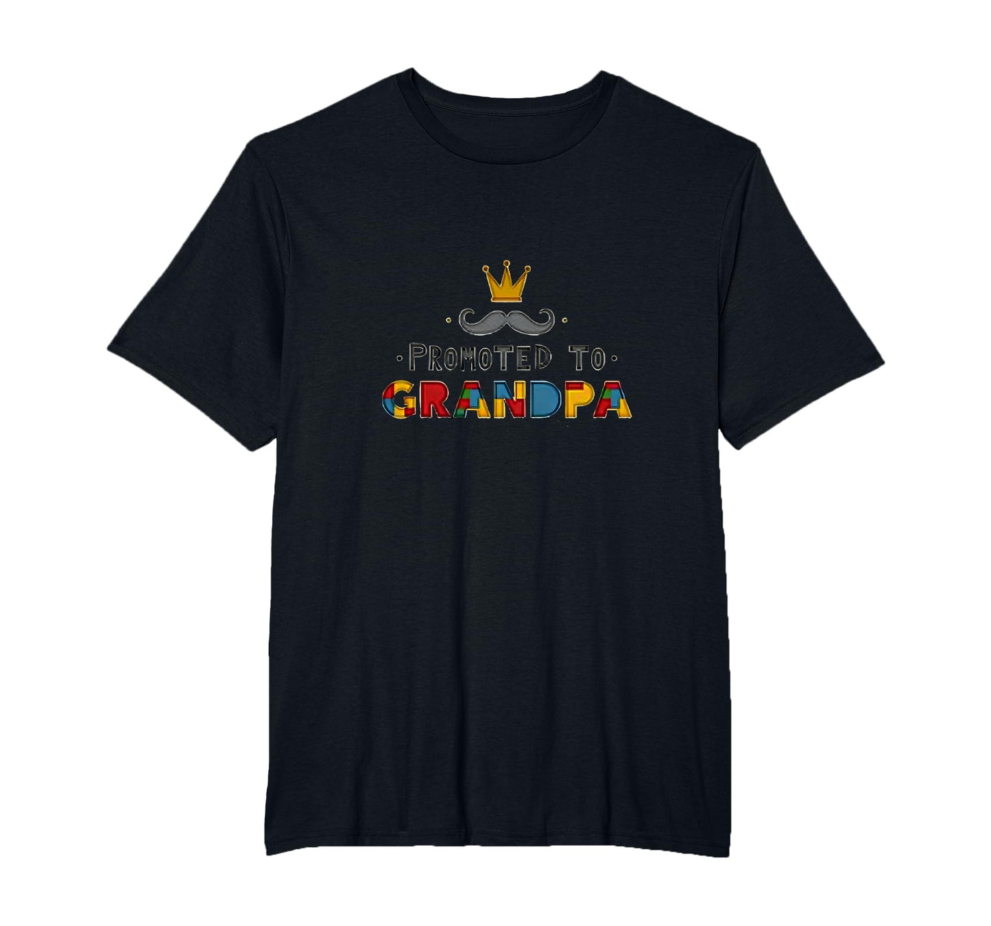Promoted To Grandpa Royal Mustache T-Shirt - Streetwear Style Unisex - T-Shirt, Sweatshirt, Hoodie