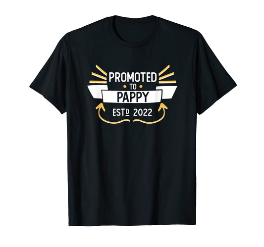 2022 Promoted To Pappy Soon To Be Grandpa T-Shirt - Unique Graphic Unisex - T-Shirt, Sweatshirt, Hoodie