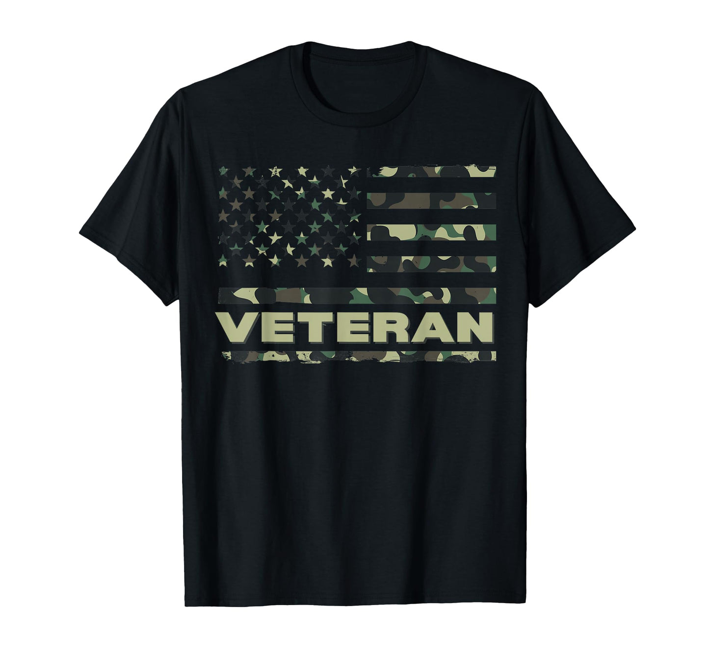 Veteran American Flag Camo Camouflage T-Shirt - Minimalist Print Men Women - T-Shirt, Sweatshirt, Hoodie