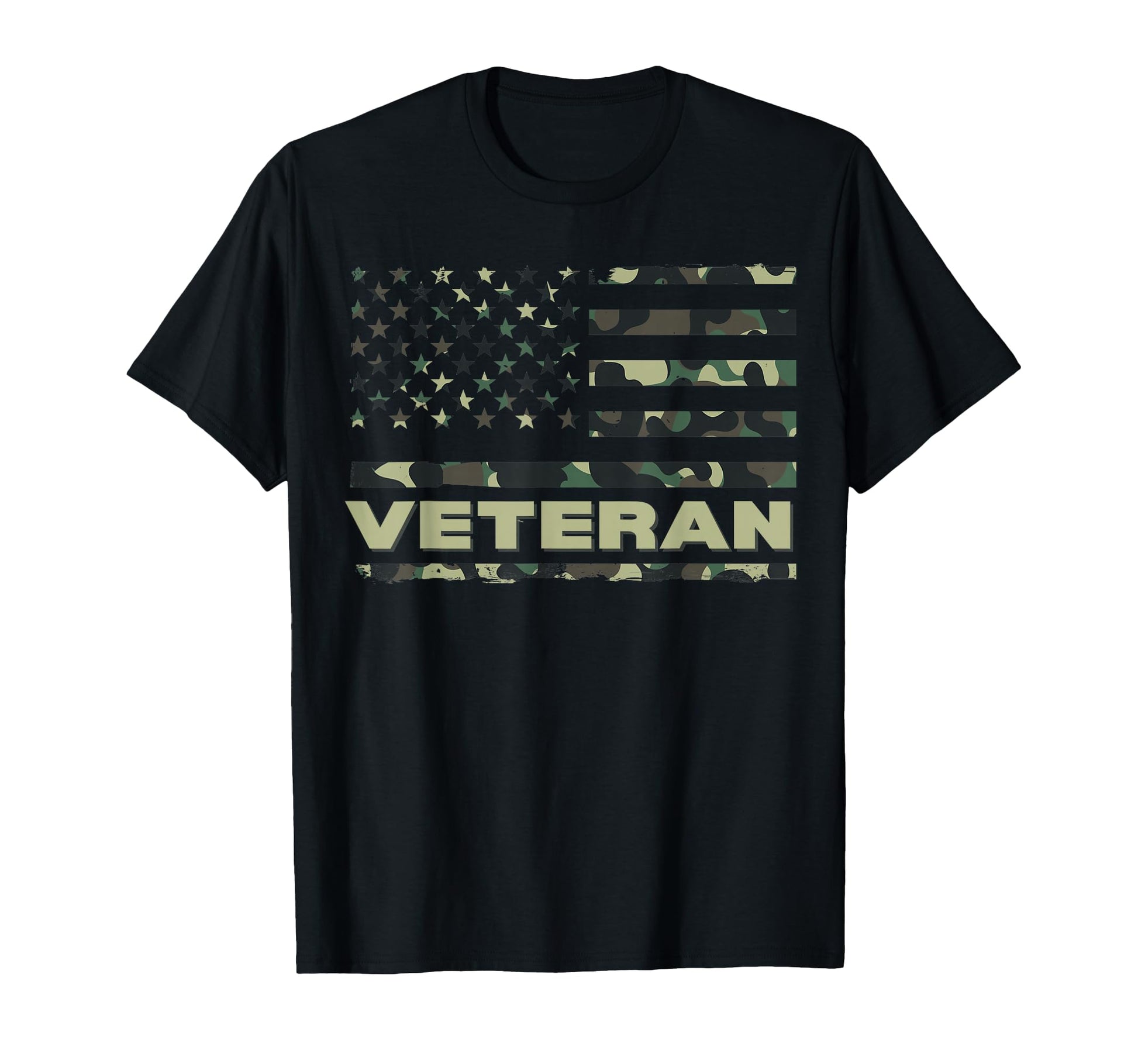 Veteran American Flag Camo Camouflage T-Shirt - Minimalist Print Men Women - T-Shirt, Sweatshirt, Hoodie