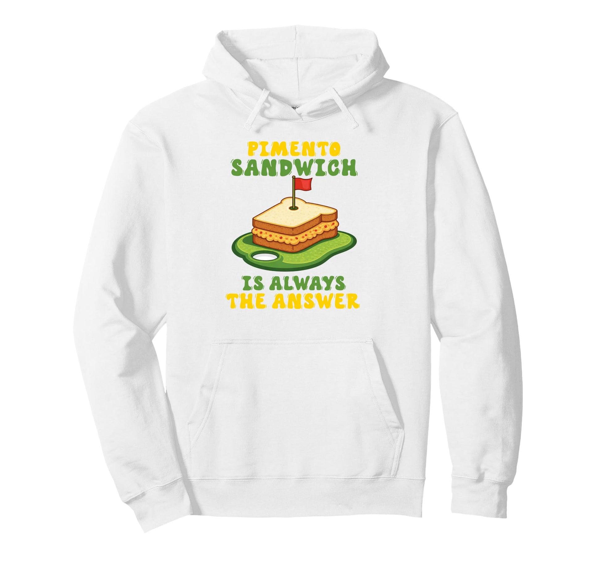 Pimento Cheese Sandwich Golf Dad Hoodie - Fun Novelty Design for Adults - T-Shirt, Sweatshirt, Hoodie