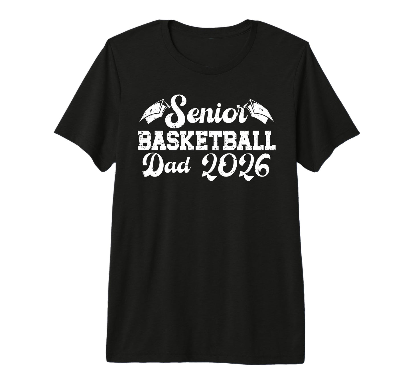 Mens Basketball Senior Dad T-Shirt - Custom Art Print for Adults - T-Shirt, Sweatshirt, Hoodie