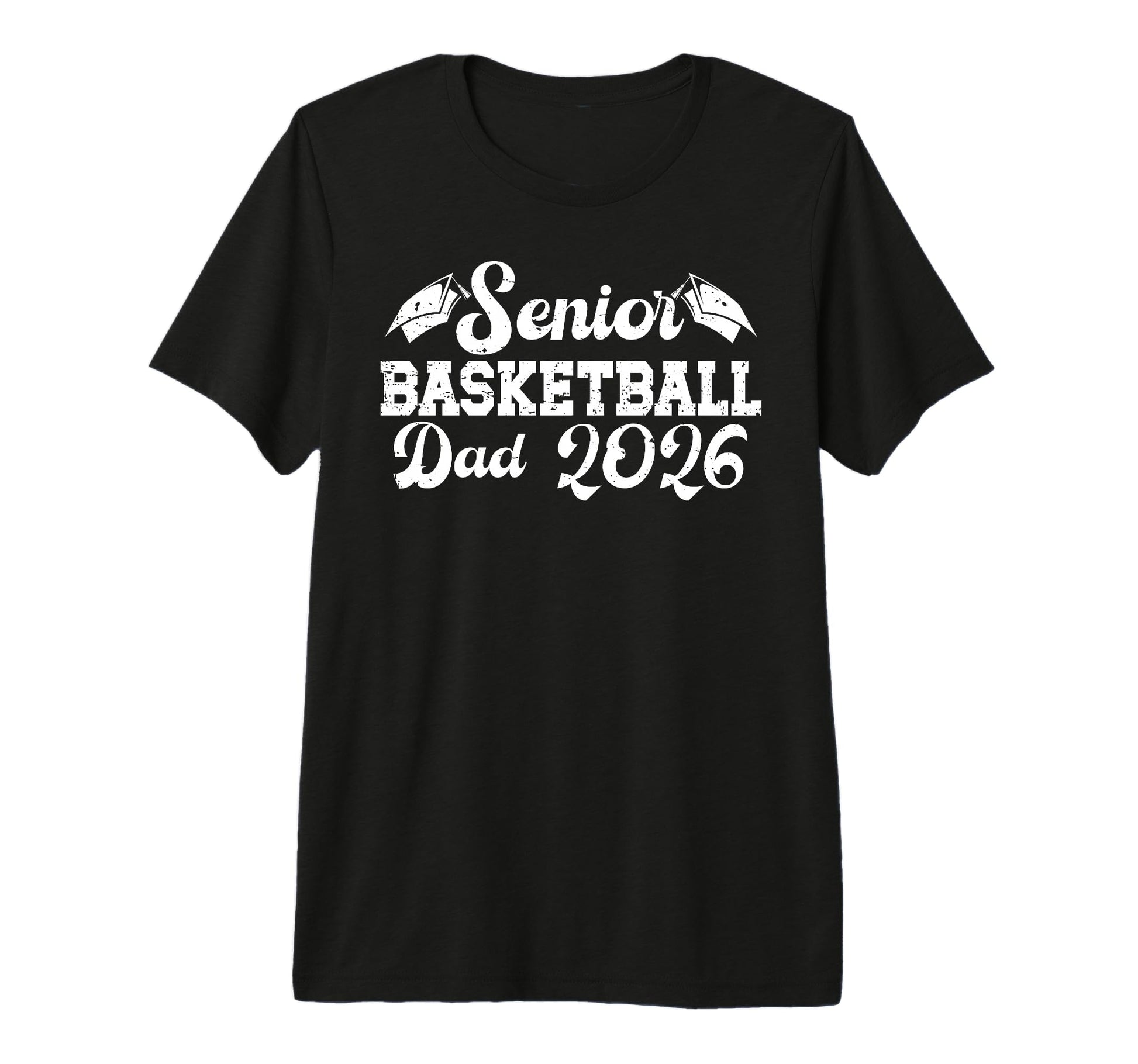 Mens Basketball Senior Dad T-Shirt - Custom Art Print for Adults - T-Shirt, Sweatshirt, Hoodie