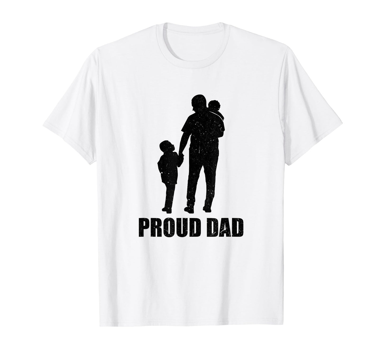 Proud Dad Son And Daughter Daddy T-Shirt - Custom Art Print for Adults - T-Shirt, Sweatshirt, Hoodie
