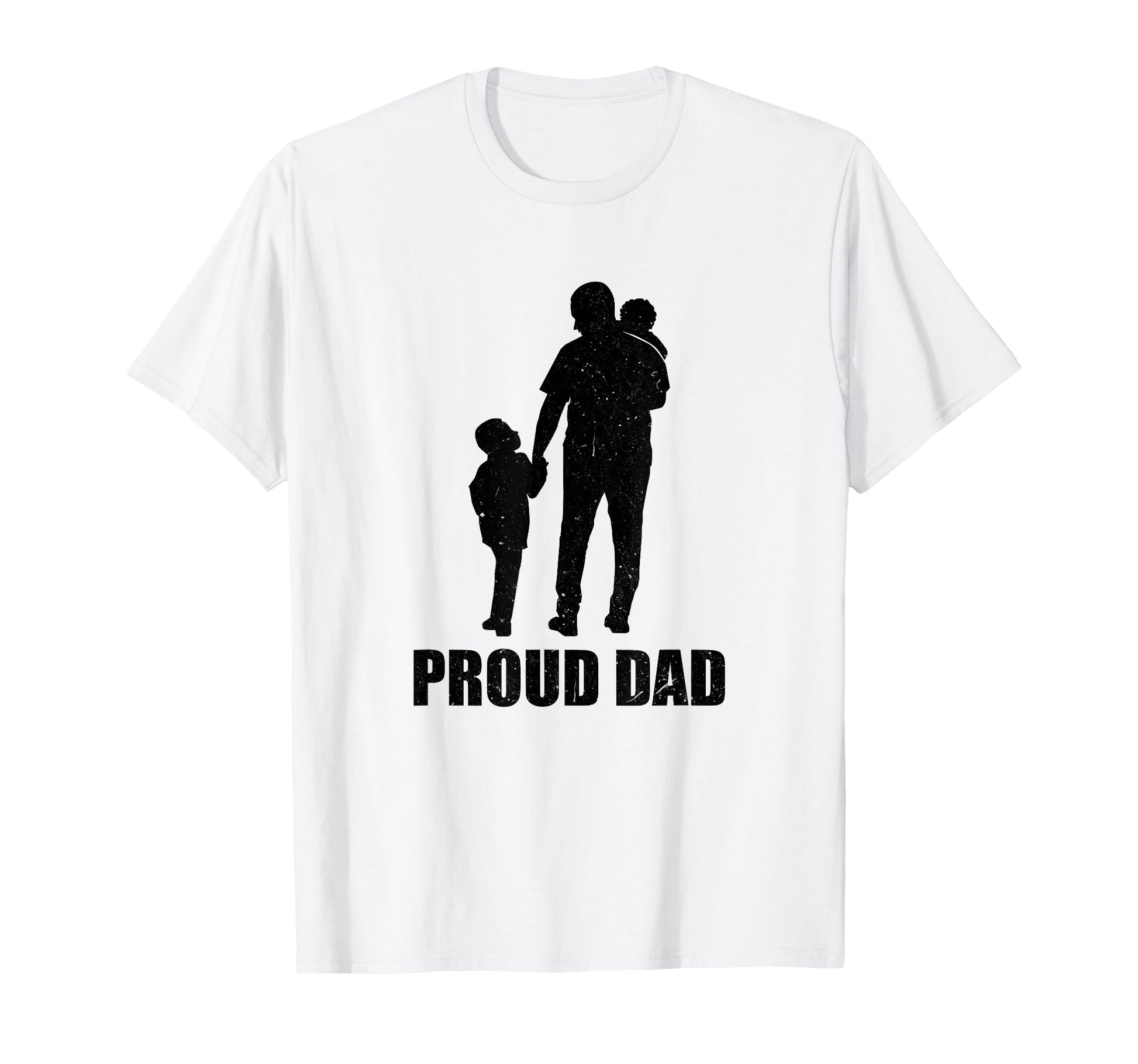 Proud Dad Son And Daughter Daddy T-Shirt - Custom Art Print for Adults - T-Shirt, Sweatshirt, Hoodie