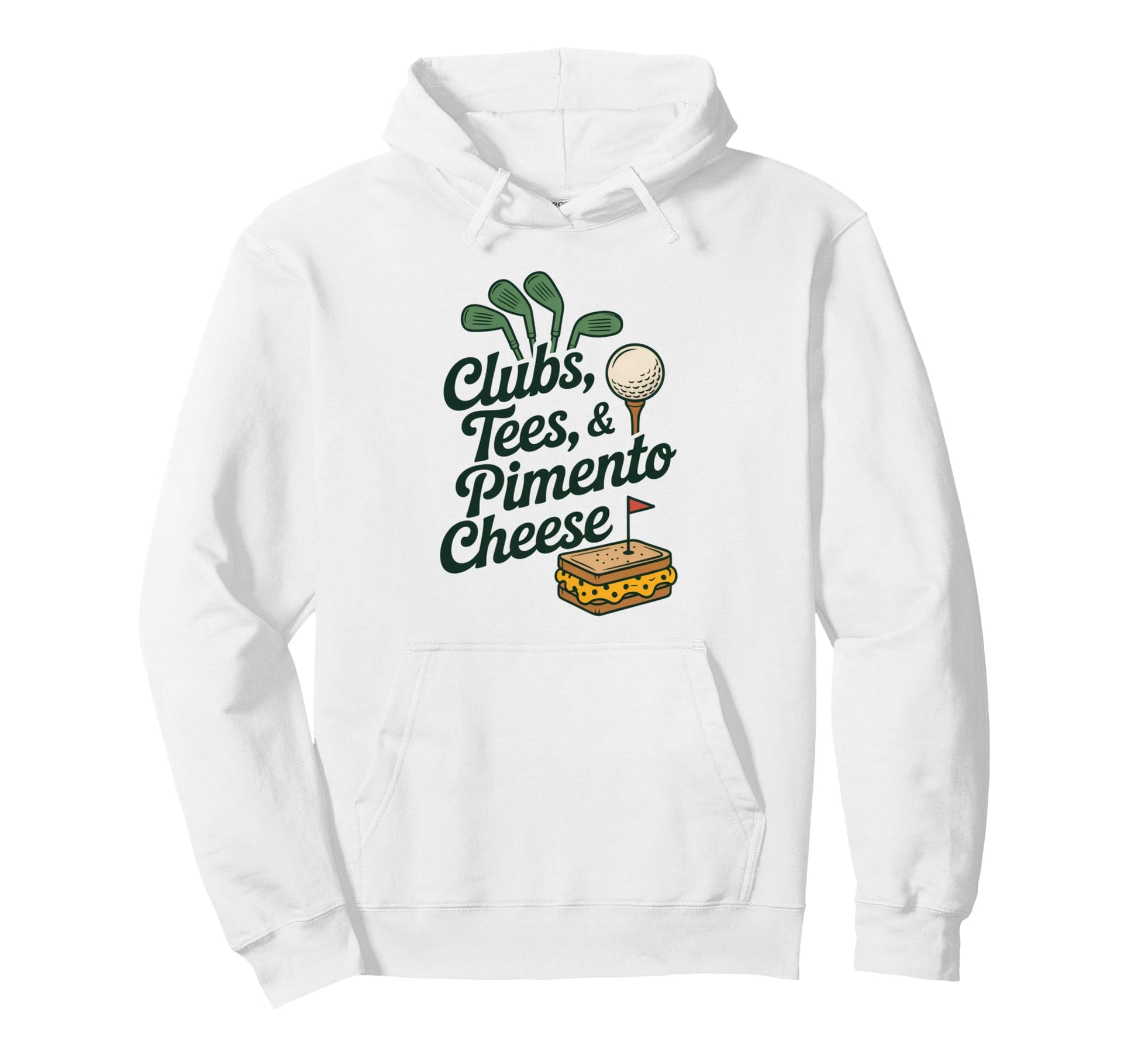 Clubs Tees And Pimento Cheese Golf Hoodie - Graphic Print Men Women - T-Shirt, Sweatshirt, Hoodie