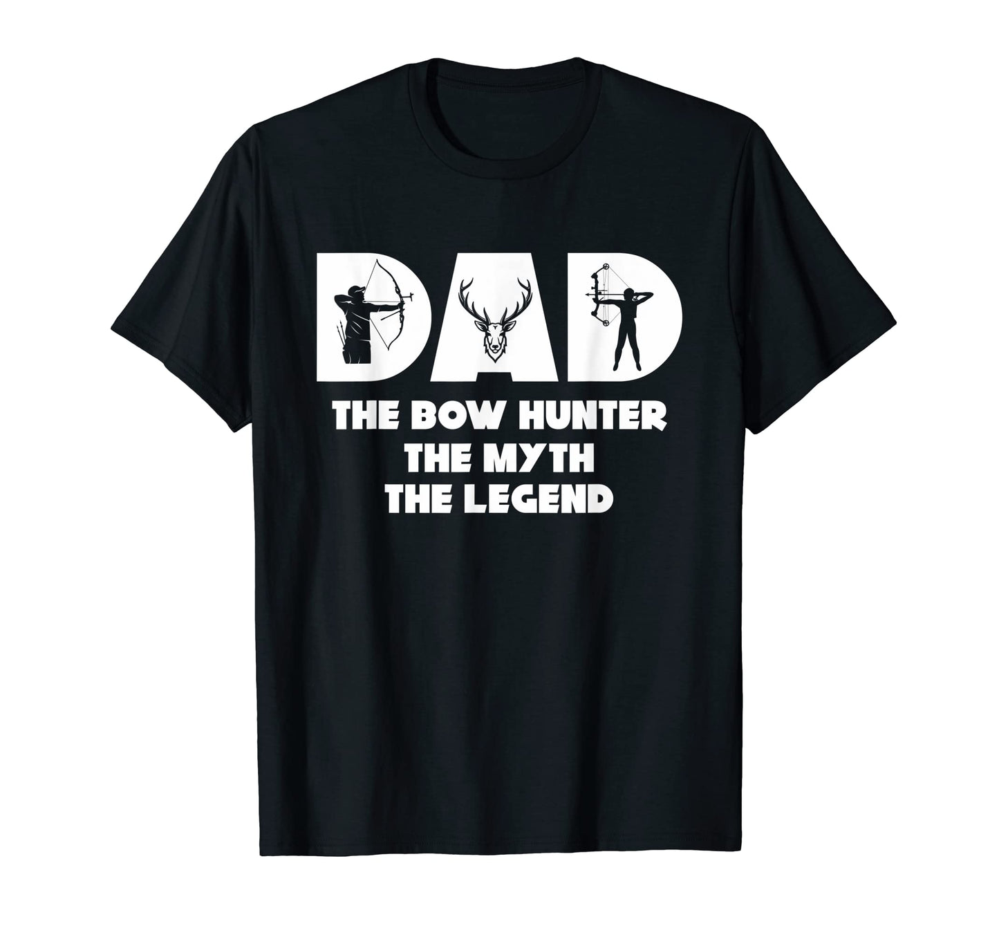 Dad Bow Hunter Myth Legend Hunting Hunter T-Shirt - Custom Art Print Unisex - T-Shirt, Sweatshirt, Hoodie