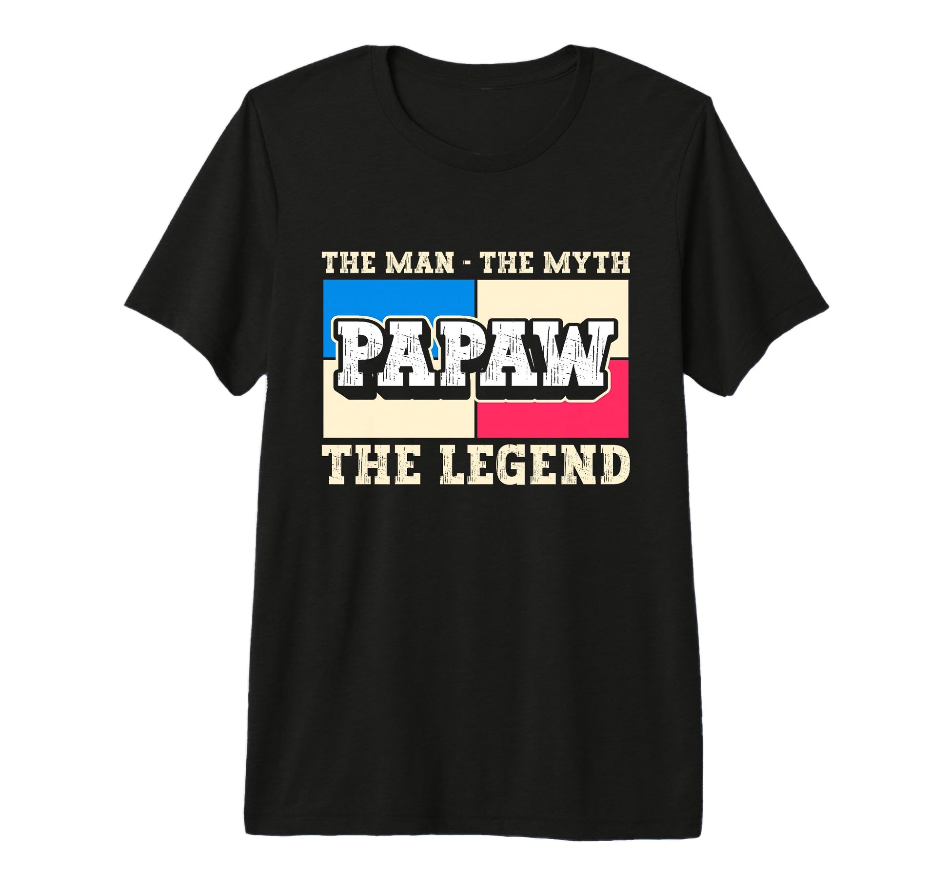 Mens Papaw Myth Legend Dad Grandpa Tri T-Shirt - Trendy Graphic for Adults - T-Shirt, Sweatshirt, Hoodie