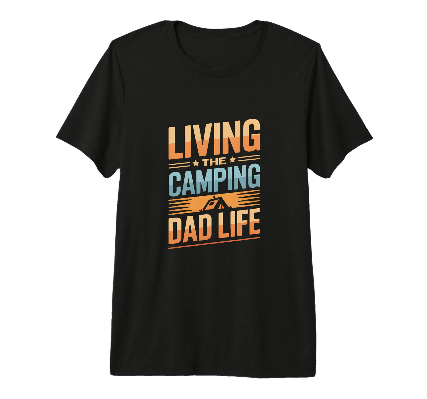 Mens Living Camping Dad Life T-Shirt - Casual Everyday Wear for Adults - T-Shirt, Sweatshirt, Hoodie