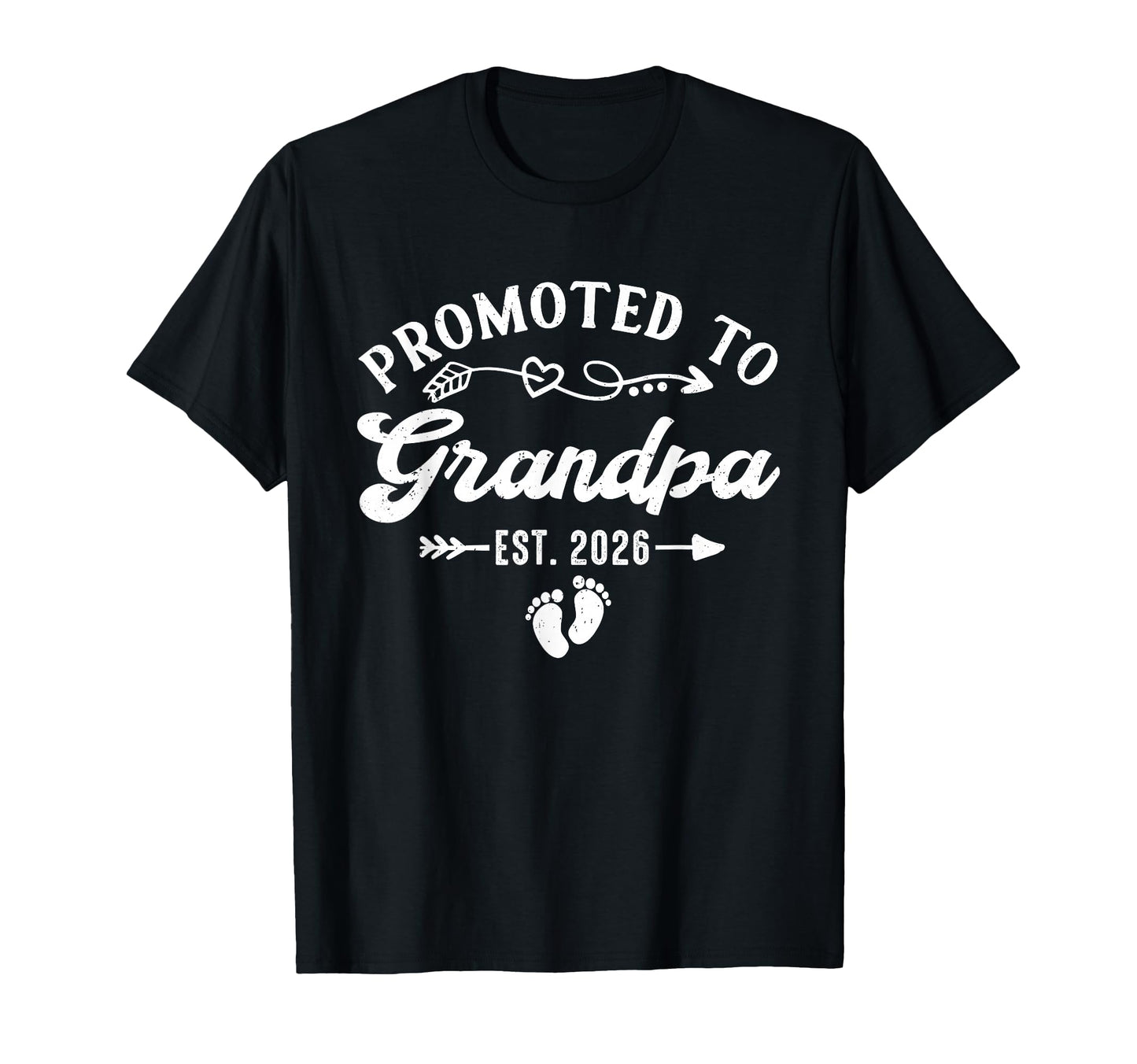 Promoted To Grandpa Est 2026 T-Shirt - Minimalist Print Unisex - T-Shirt, Sweatshirt, Hoodie