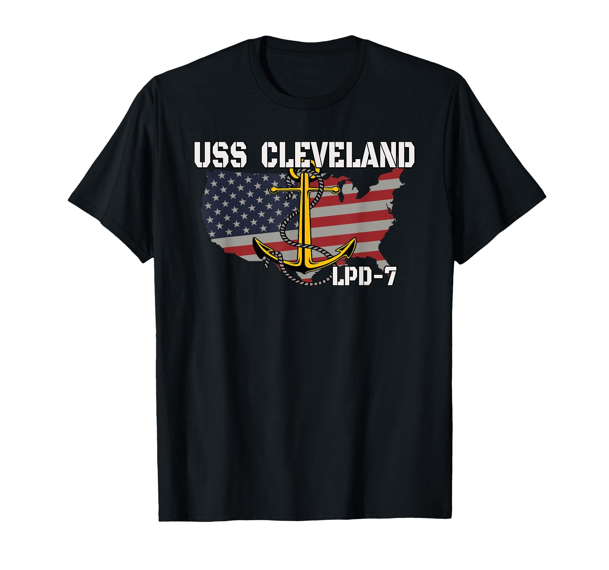 Uss Cleveland Lpd 7 Landing Platform T-Shirt - Custom Art Print Men Women - T-Shirt, Sweatshirt, Hoodie