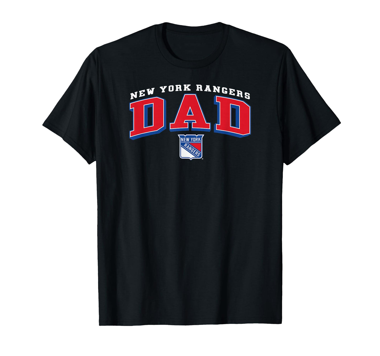 Mens New York Rangers Dad Arch Black T-Shirt - Unique Graphic Men Women - T-Shirt, Sweatshirt, Hoodie