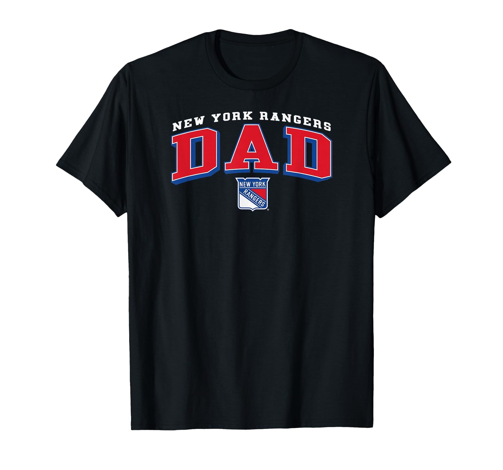 Mens New York Rangers Dad Arch Black T-Shirt - Unique Graphic Men Women - T-Shirt, Sweatshirt, Hoodie
