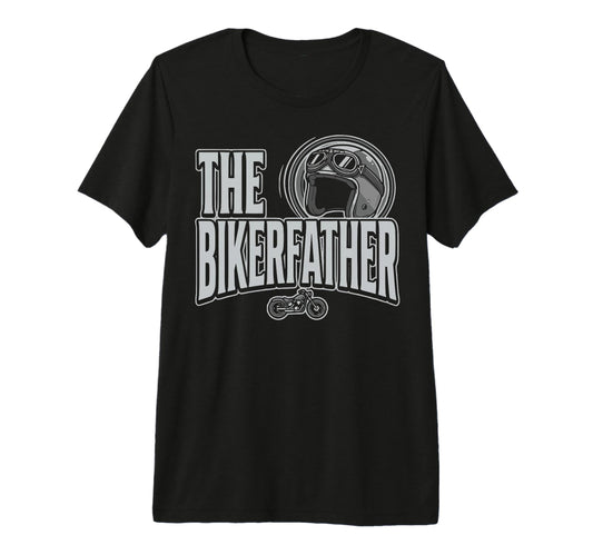 Bikerfather Biking Biker Dad Tri T-Shirt - Custom Art Print for Adults - T-Shirt, Sweatshirt, Hoodie