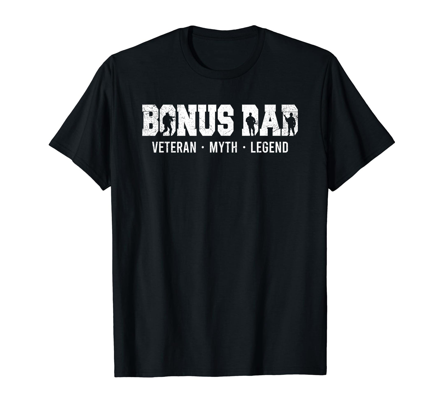 Mens Bonus Dad Veteran Myth Legend T-Shirt - Minimalist Print for Adults - T-Shirt, Sweatshirt, Hoodie