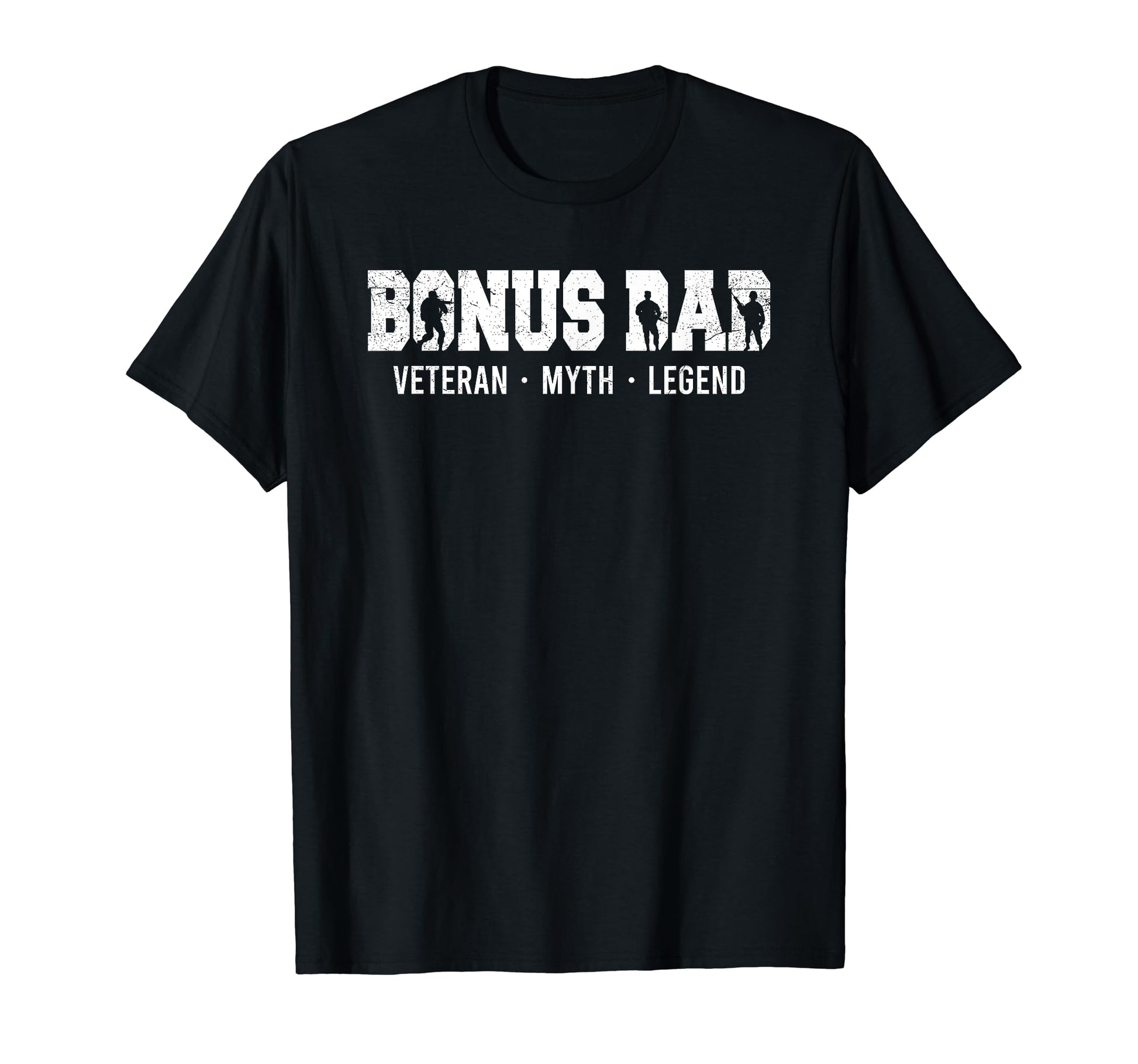 Mens Bonus Dad Veteran Myth Legend T-Shirt - Minimalist Print for Adults - T-Shirt, Sweatshirt, Hoodie
