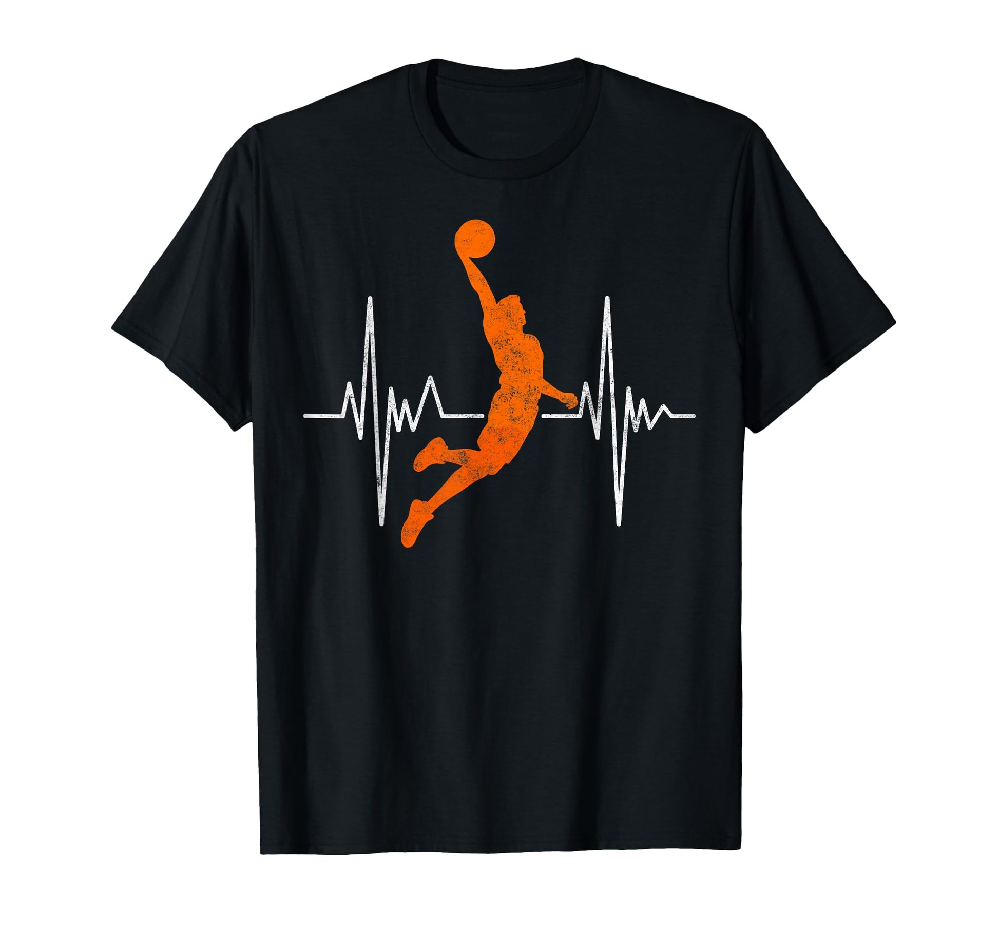 Heartbeat Basketball Player Ball Slam T-Shirt - Graphic Print for Adults - T-Shirt, Sweatshirt, Hoodie
