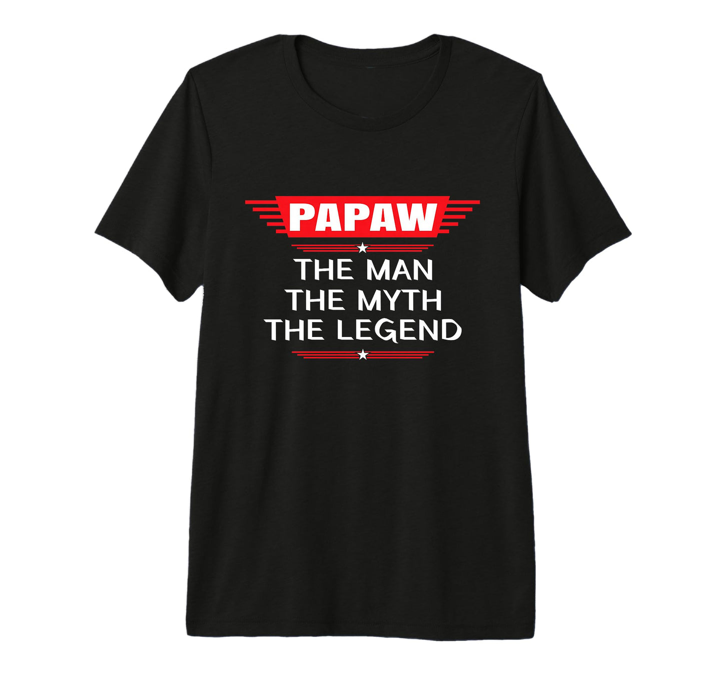 Mens Papaw Myth Legend Dad Grandpa Tri T-Shirt - Trendy Graphic for Adults - T-Shirt, Sweatshirt, Hoodie