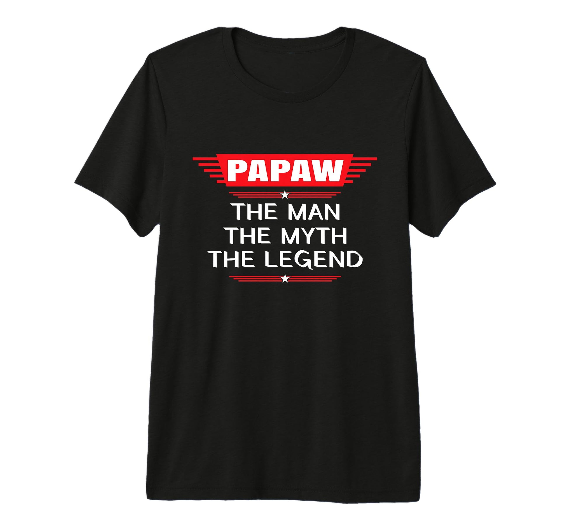 Mens Papaw Myth Legend Dad Grandpa Tri T-Shirt - Trendy Graphic for Adults - T-Shirt, Sweatshirt, Hoodie